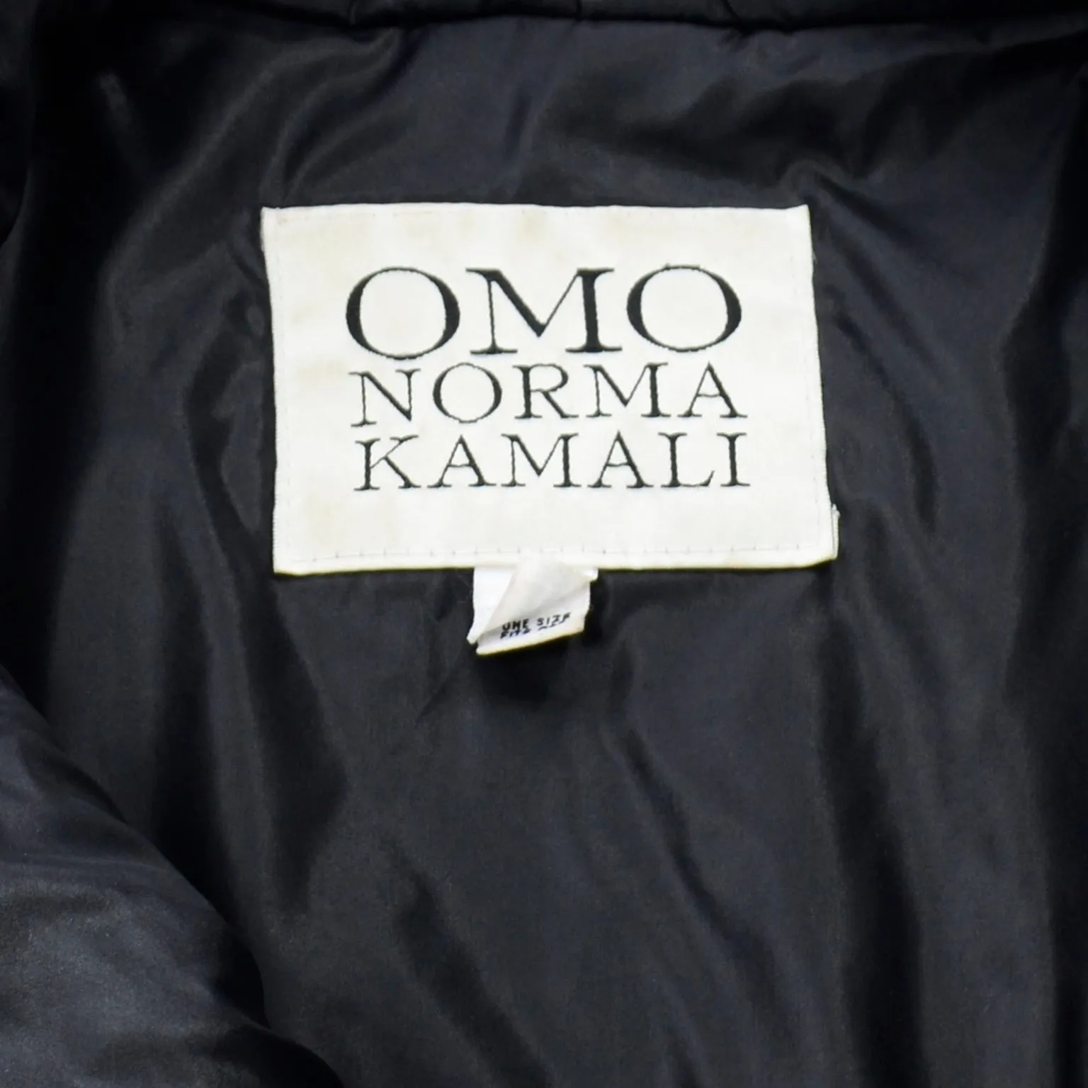 1980s Norma Kamali OMO Vintage Black Sleeping Bag Coat