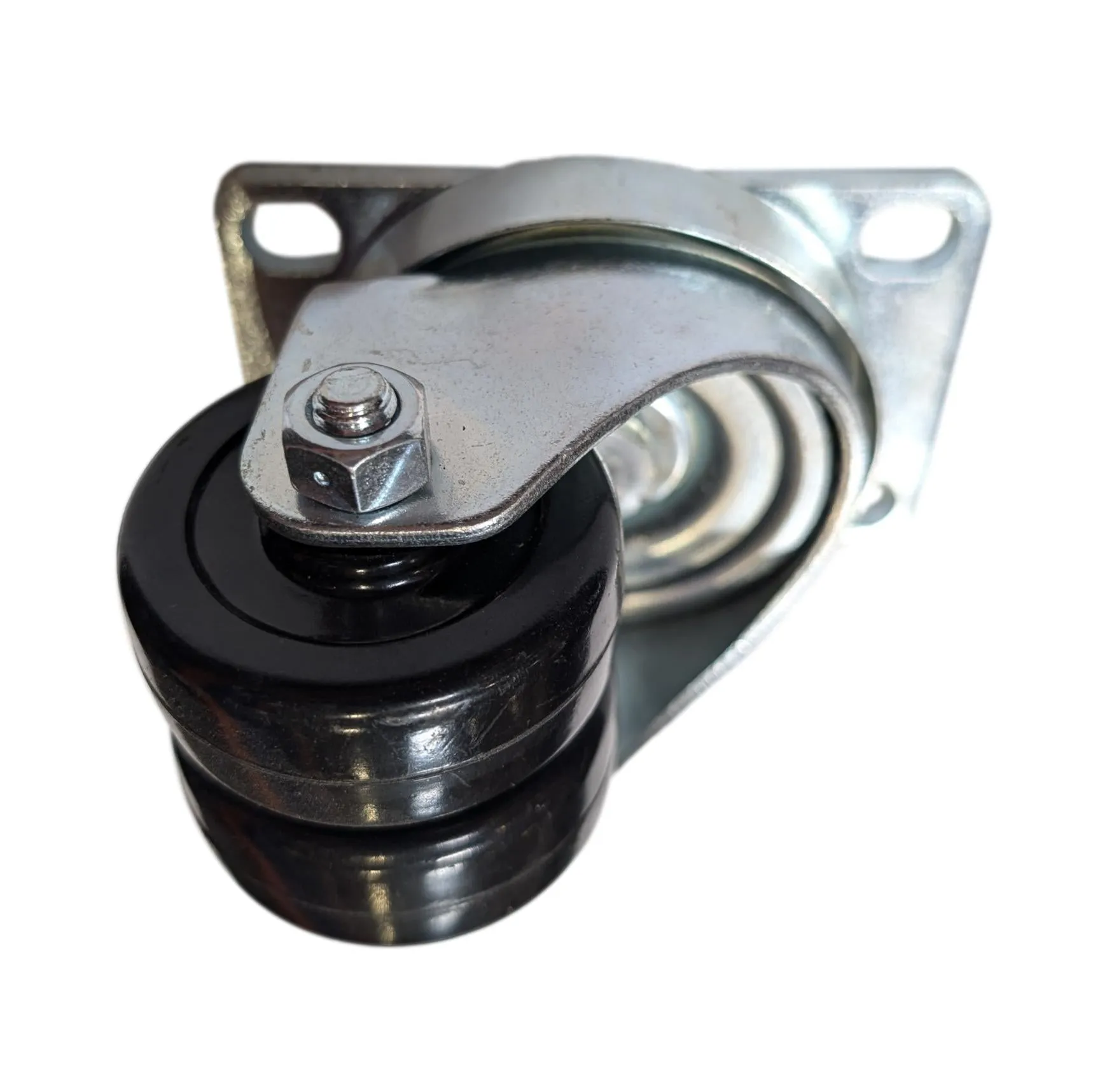 2" Double Wheel Hard Rubber Swivel Caster - 250 lbs. Capacity