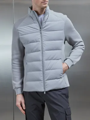 Mid Grey Active Hybrid Puffer Jacket - Premium Performance & Comfort