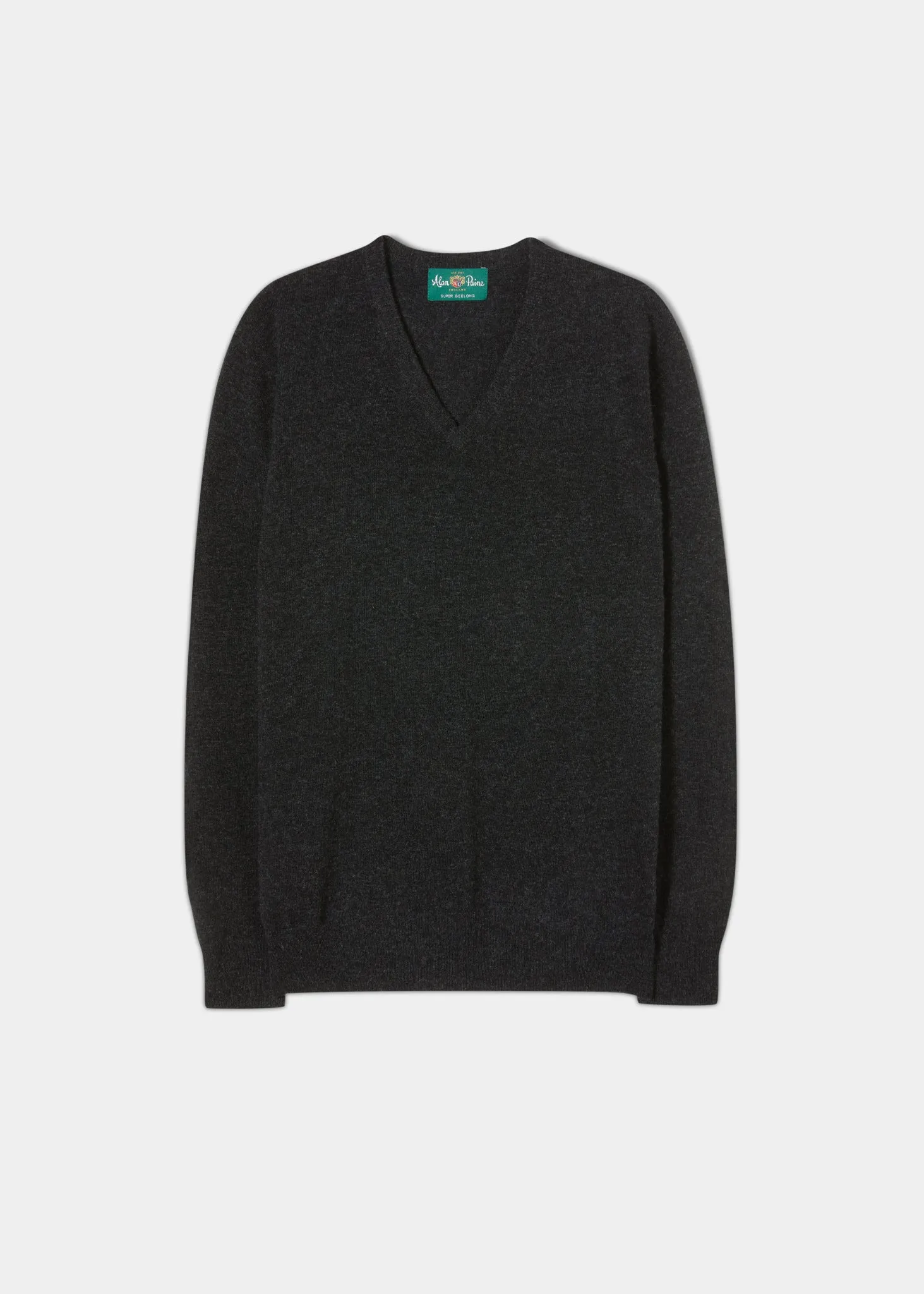 Albury Geelong Wool Jumper in Charcoal - Regular Fit