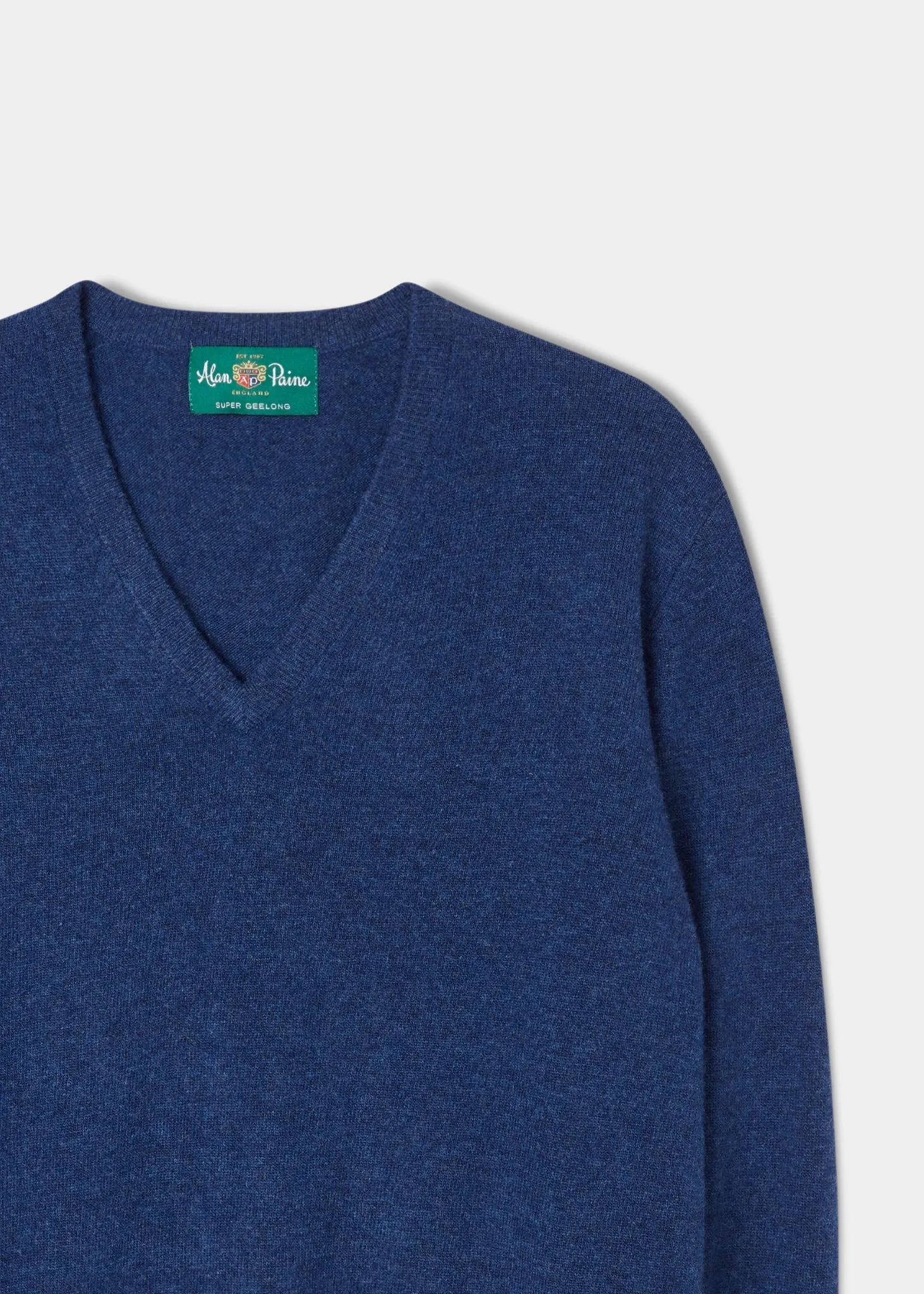 Albury Geelong Wool Jumper in Indigo - Regular Fit