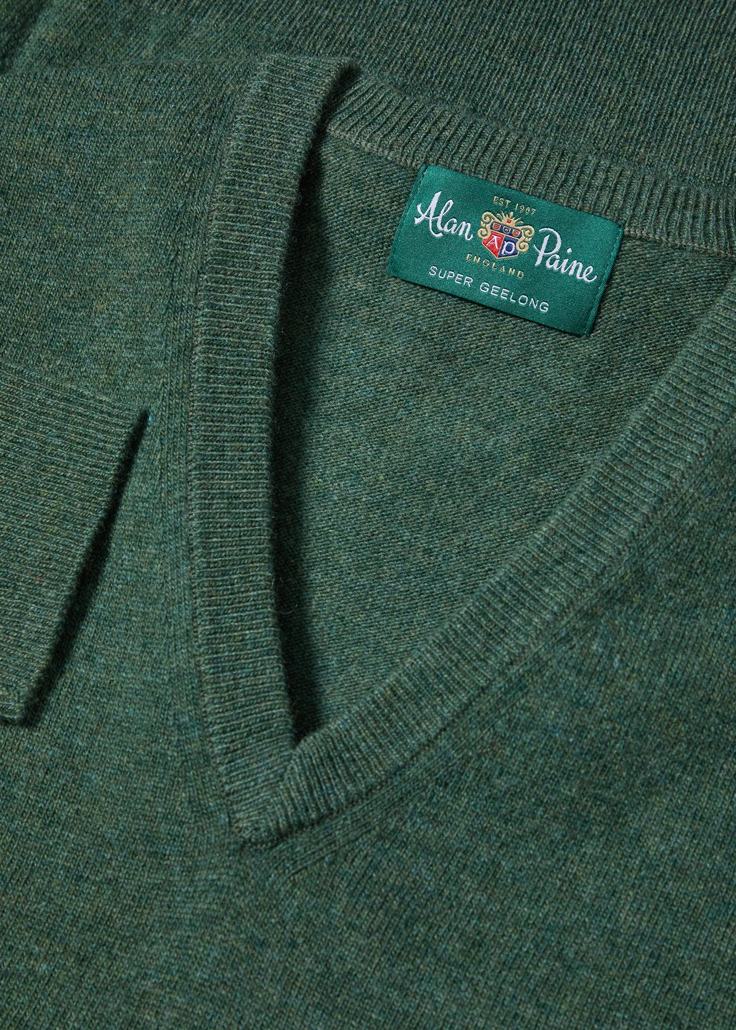 Albury Geelong Wool Jumper in Rosemary - Regular Fit