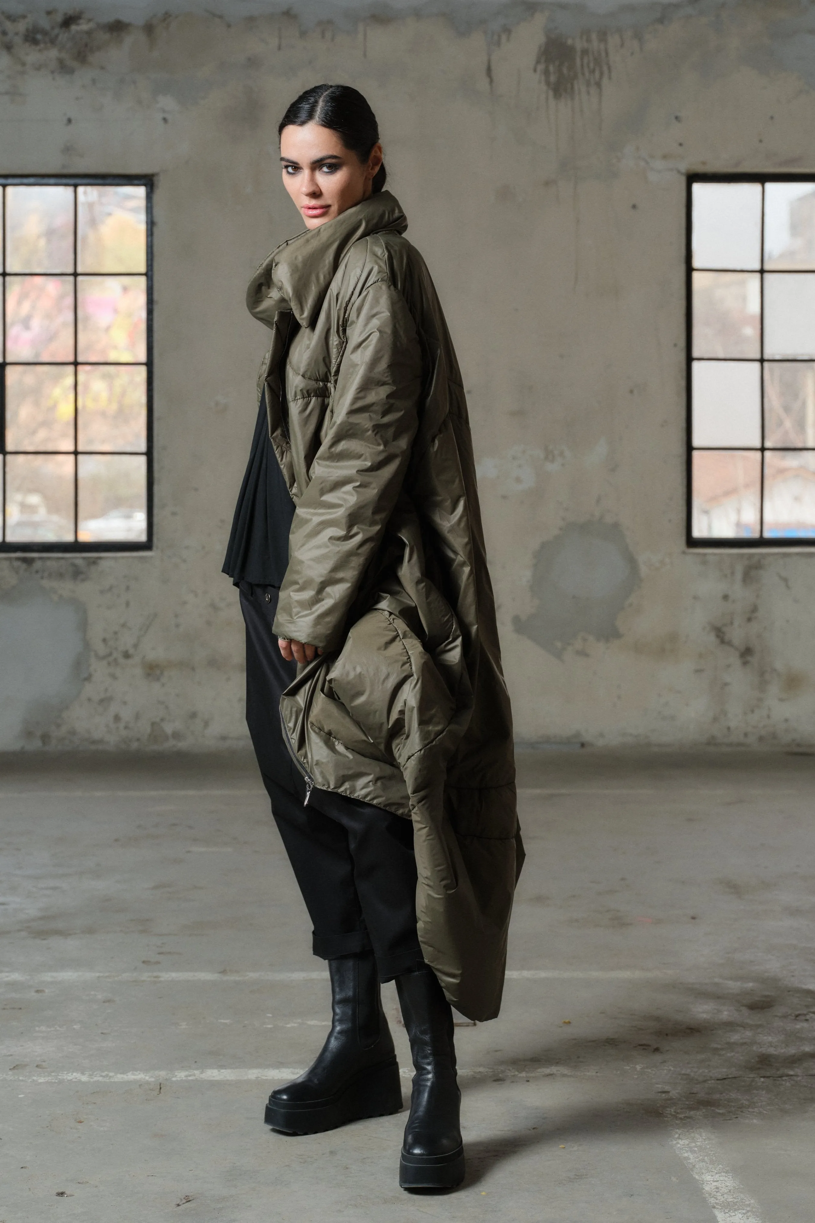 Avant garde transitional quilted jacket