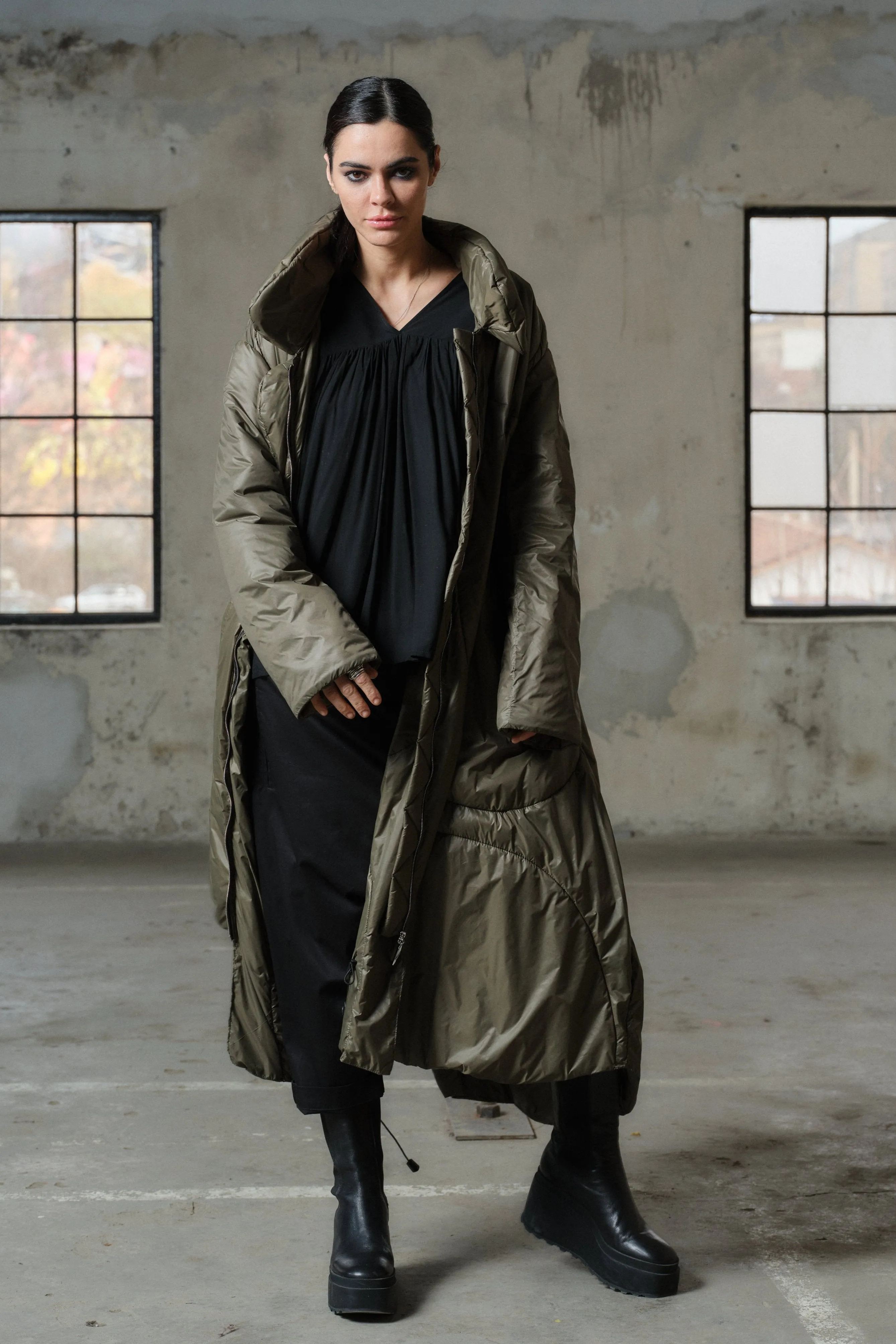 Avant garde transitional quilted jacket