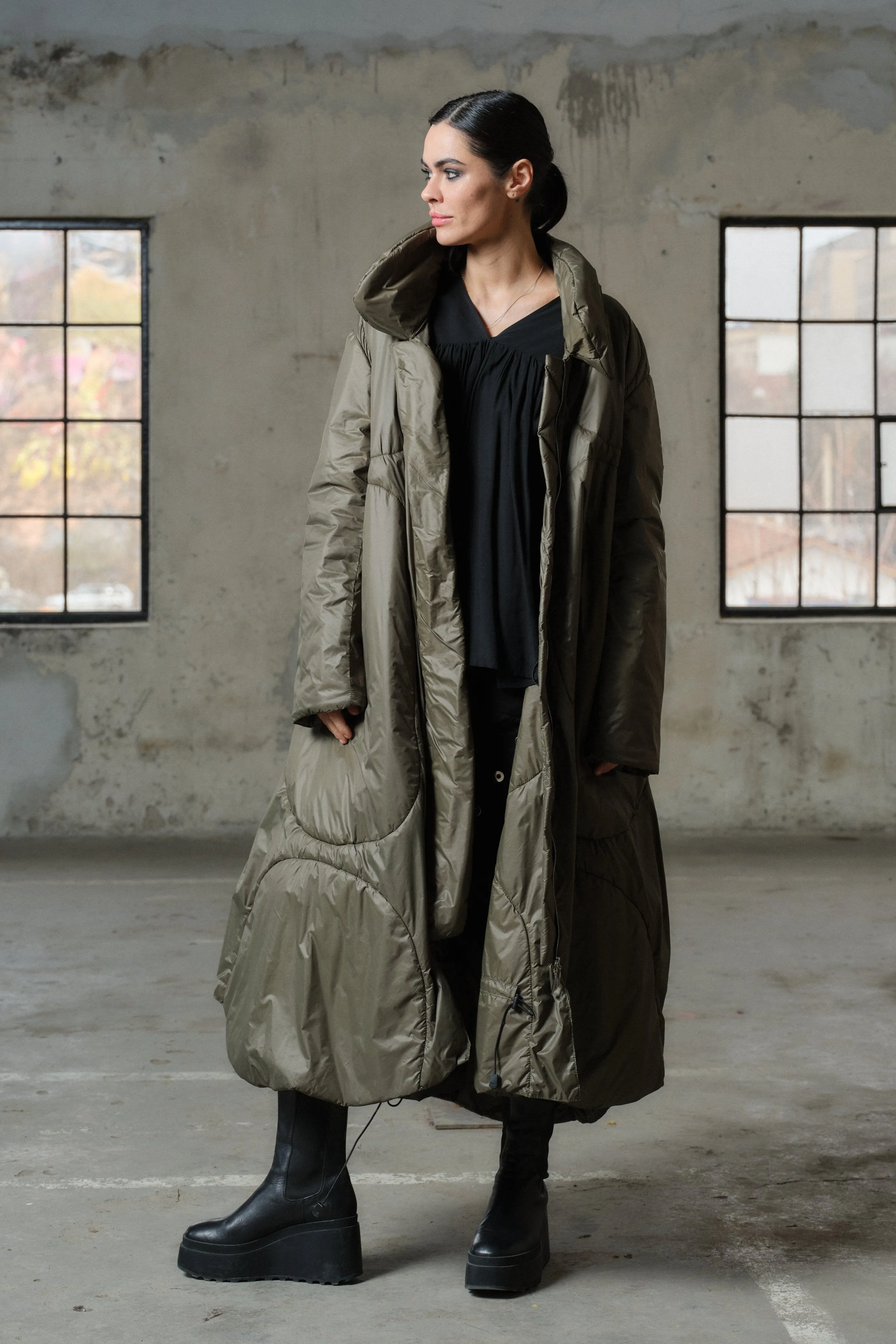 Avant garde transitional quilted jacket