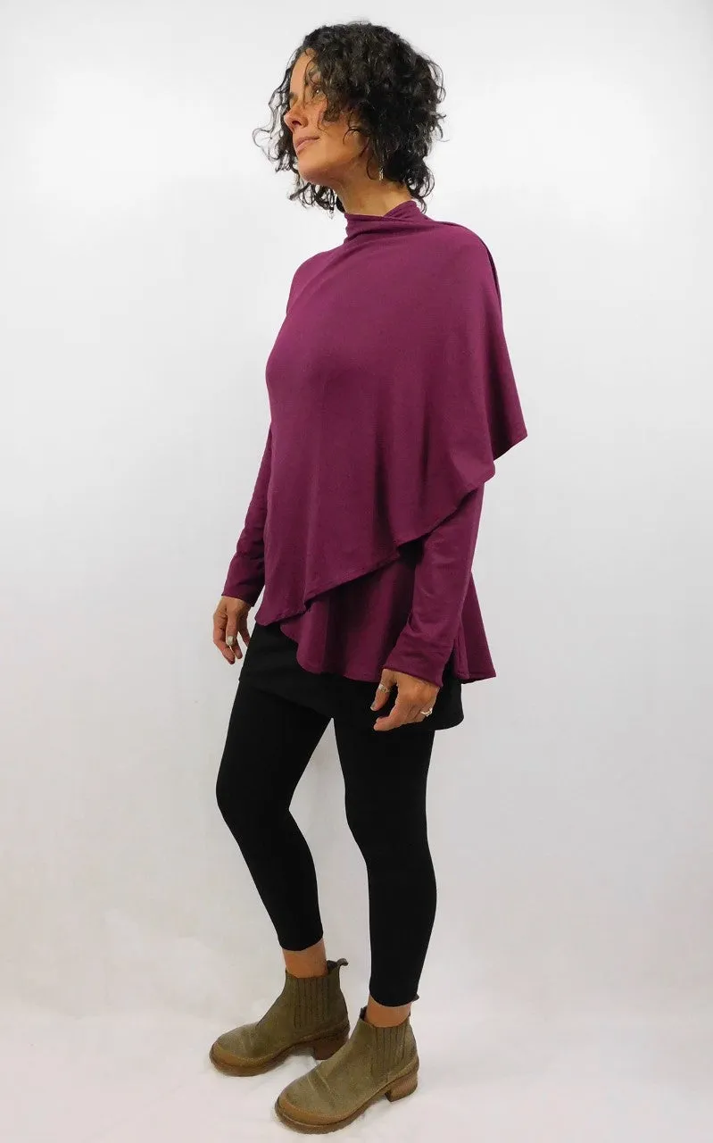 Bamboo Panel Back Wrap Cardigan