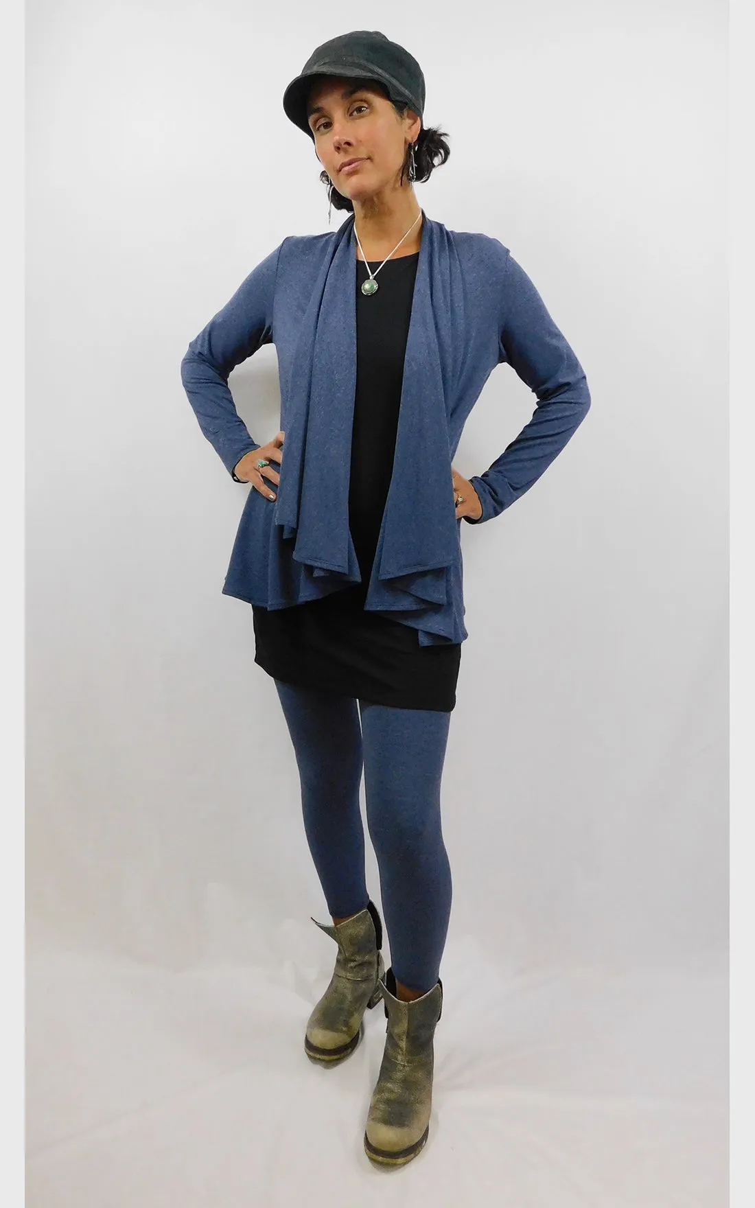 Bamboo Panel Back Wrap Cardigan