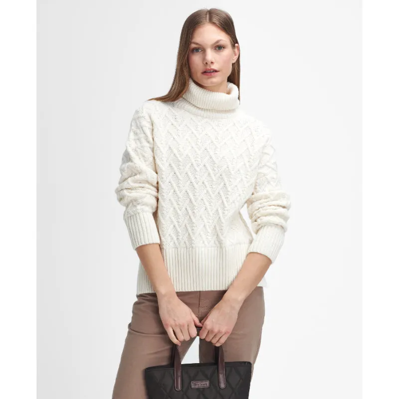 Barbour Clarence Knitted Ladies Jumper - Aran