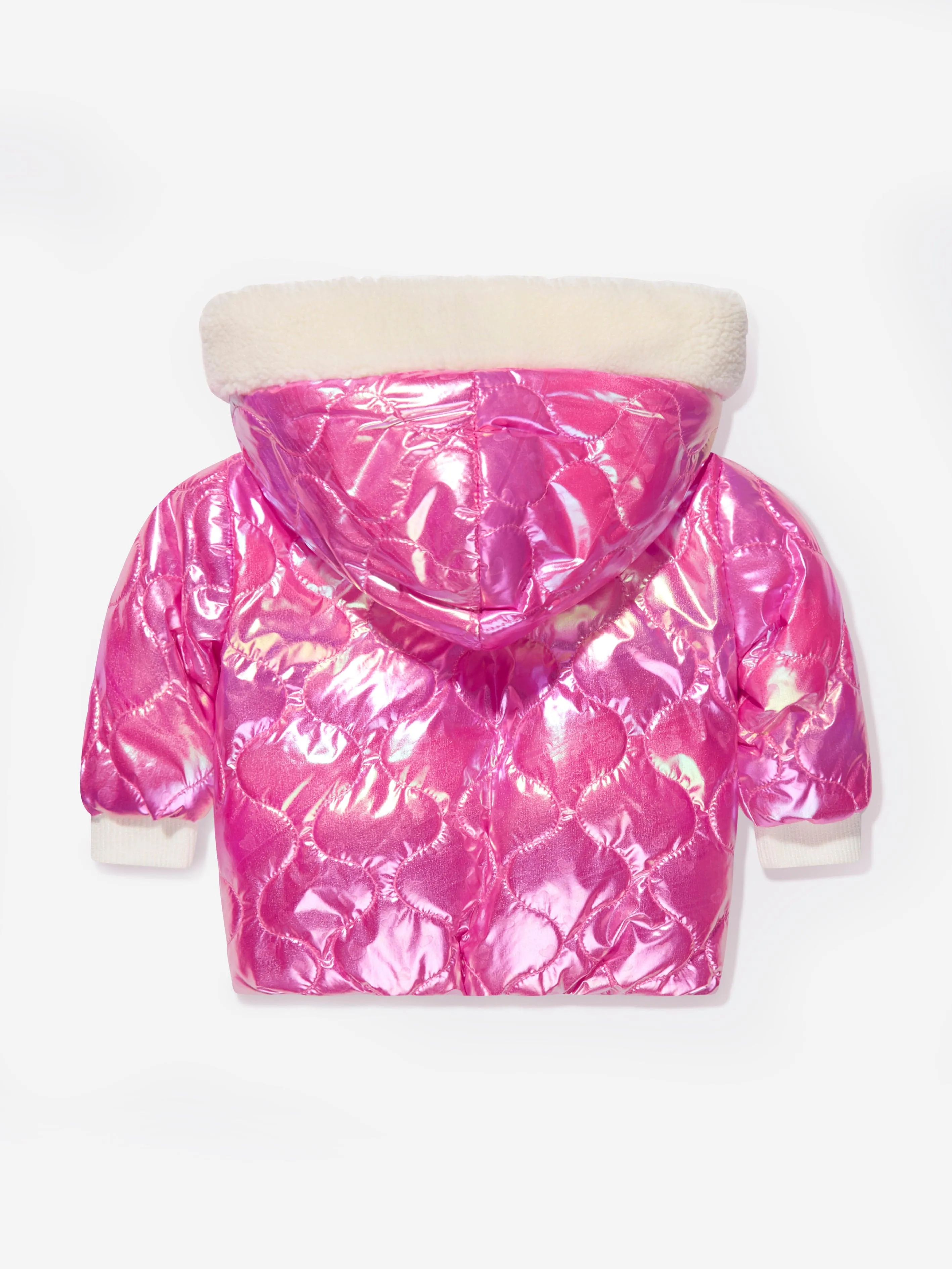 Billieblush Baby Girls Bunny Puffer Jacket in Pink