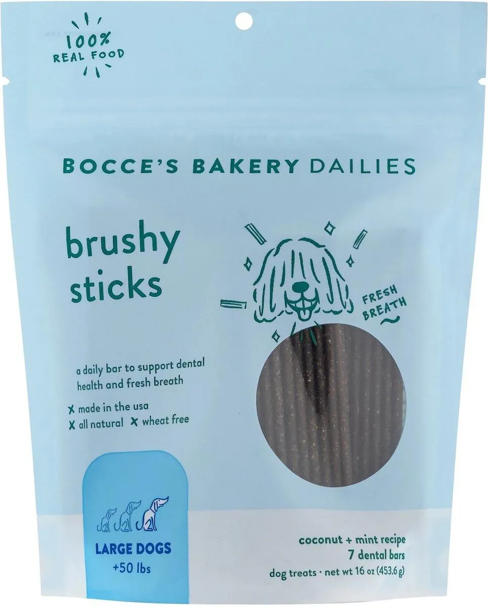 Bocce's Dailies Brushy Sticks Dental Treats