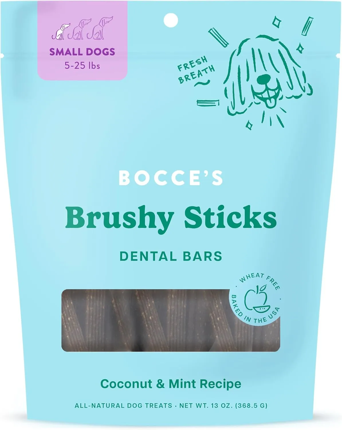 Bocce's Dailies Brushy Sticks Dental Treats