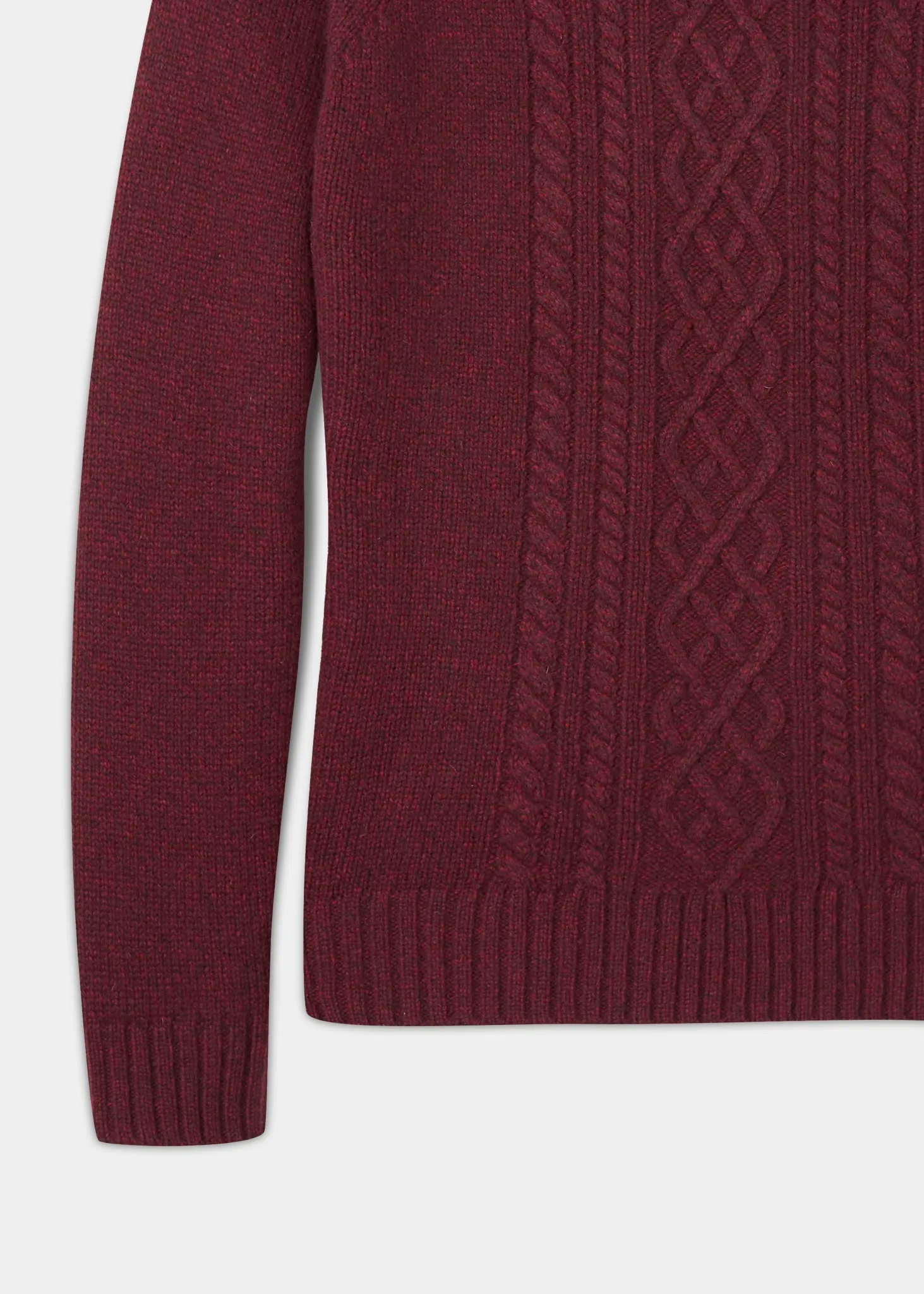 Brightmere Ladies Roll Neck Jumper In Bordeaux