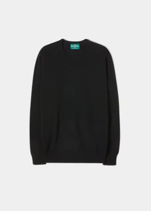 Brisbane Geelong Wool Jumper in Black - Regular Fit