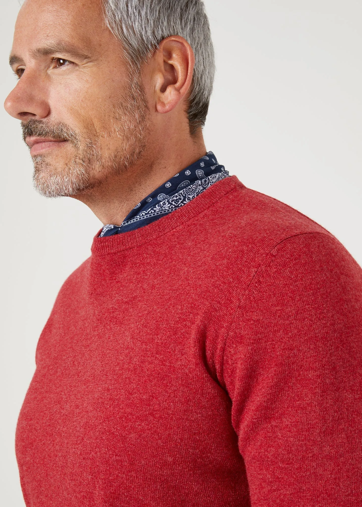 Brisbane Geelong Wool Jumper in Poppy Melange - Regular Fit