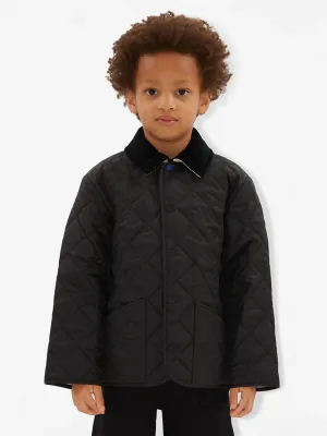 Burberry Boys Indy Quilted Jacket in Black