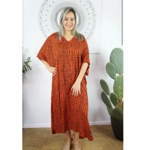 Burnt Orange Maya Kaftan OSFA 14-26