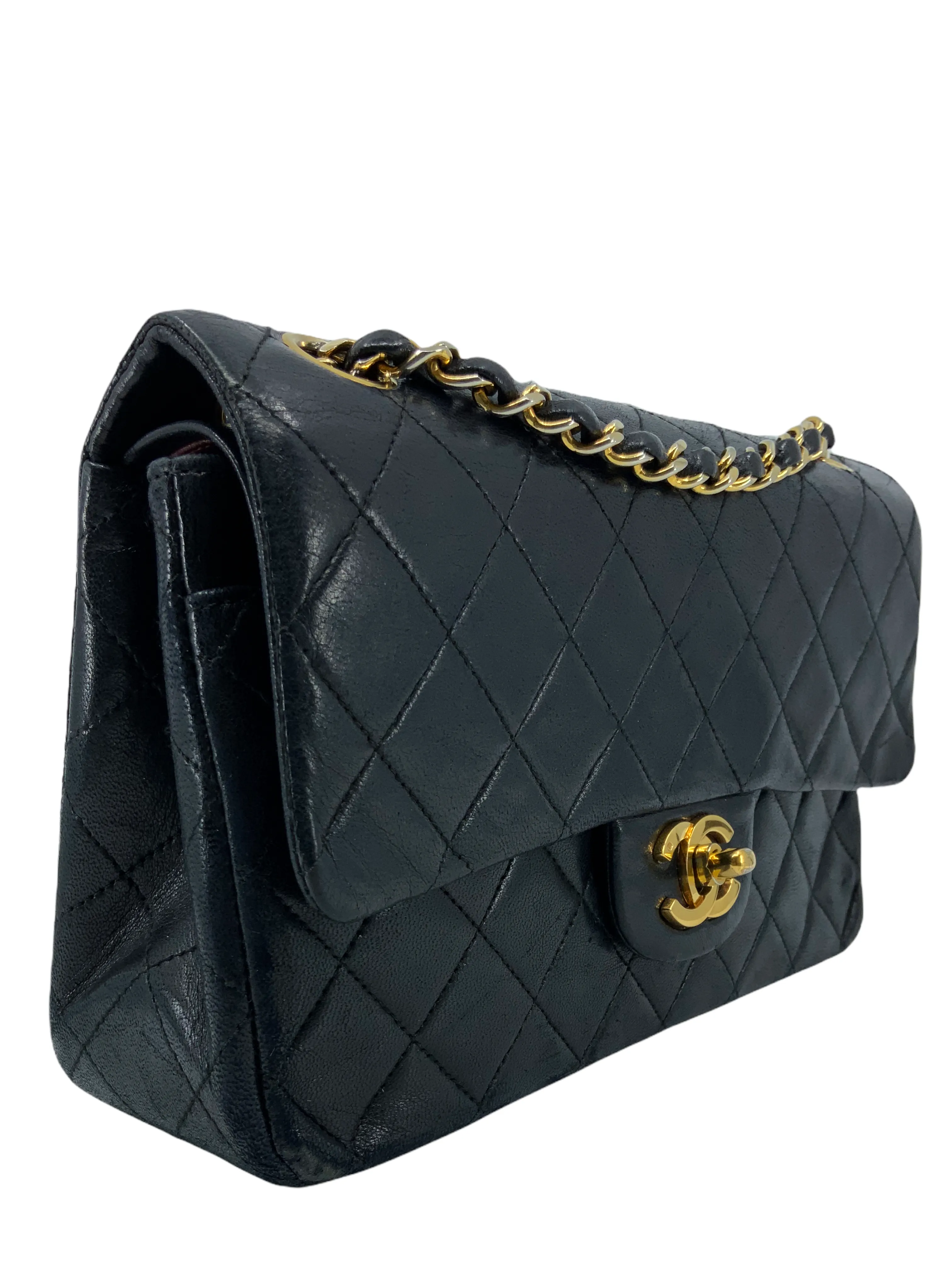 CL Vintage Quilted Lambskin Small Classic Double Flap Bag