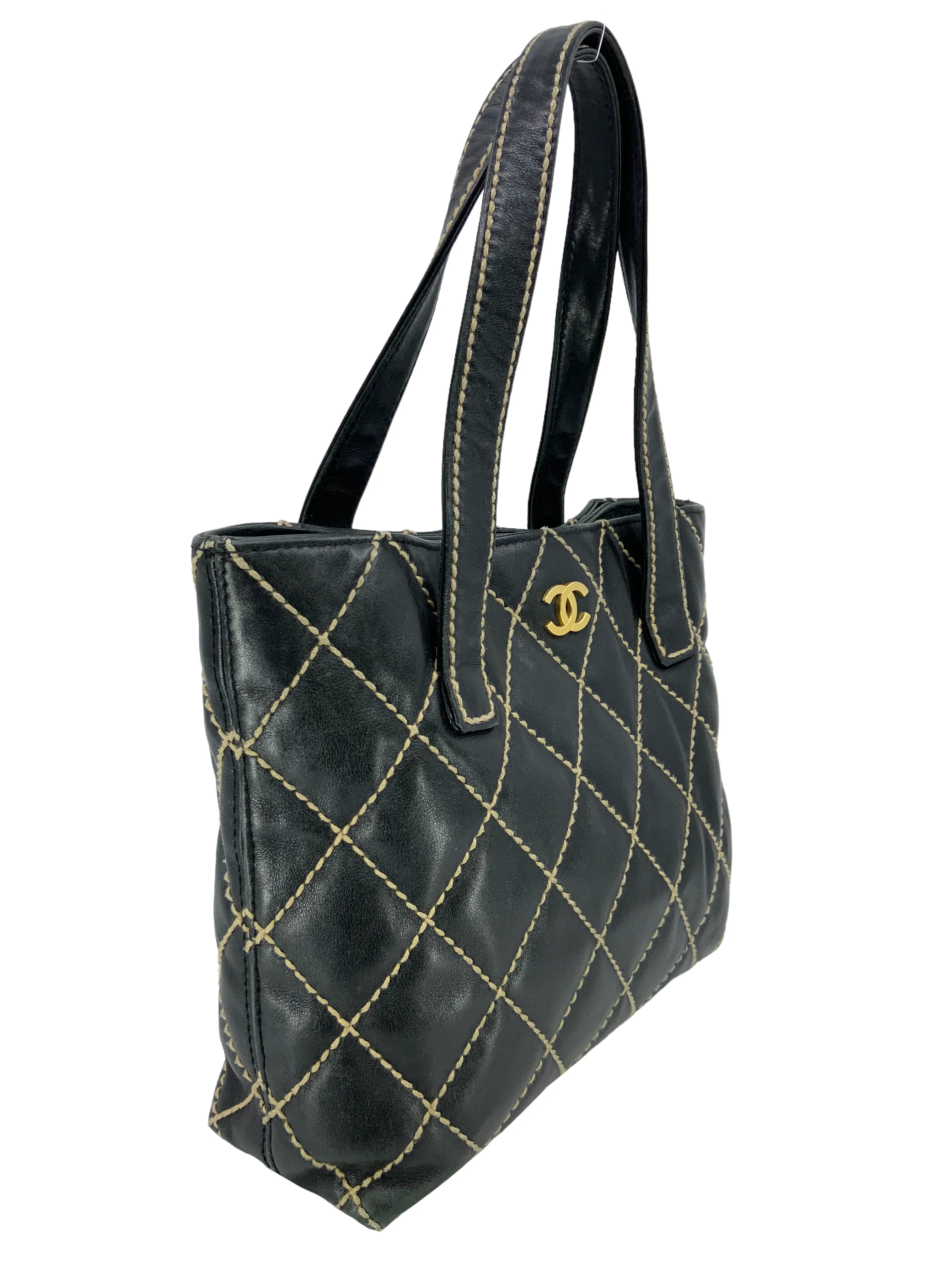 CL Wild Stitch Quilted Leather Small Surpique Tote Bag