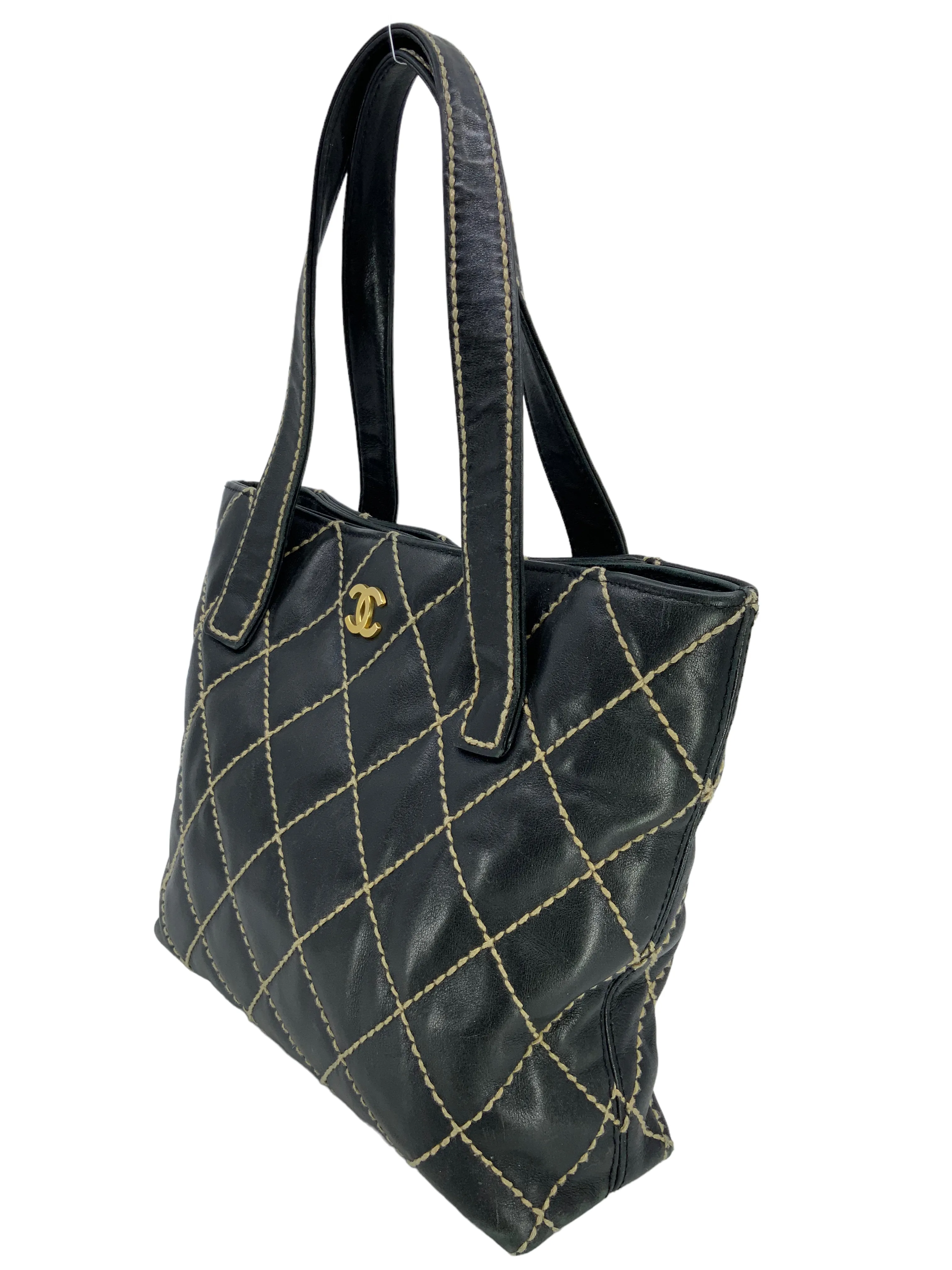 CL Wild Stitch Quilted Leather Small Surpique Tote Bag