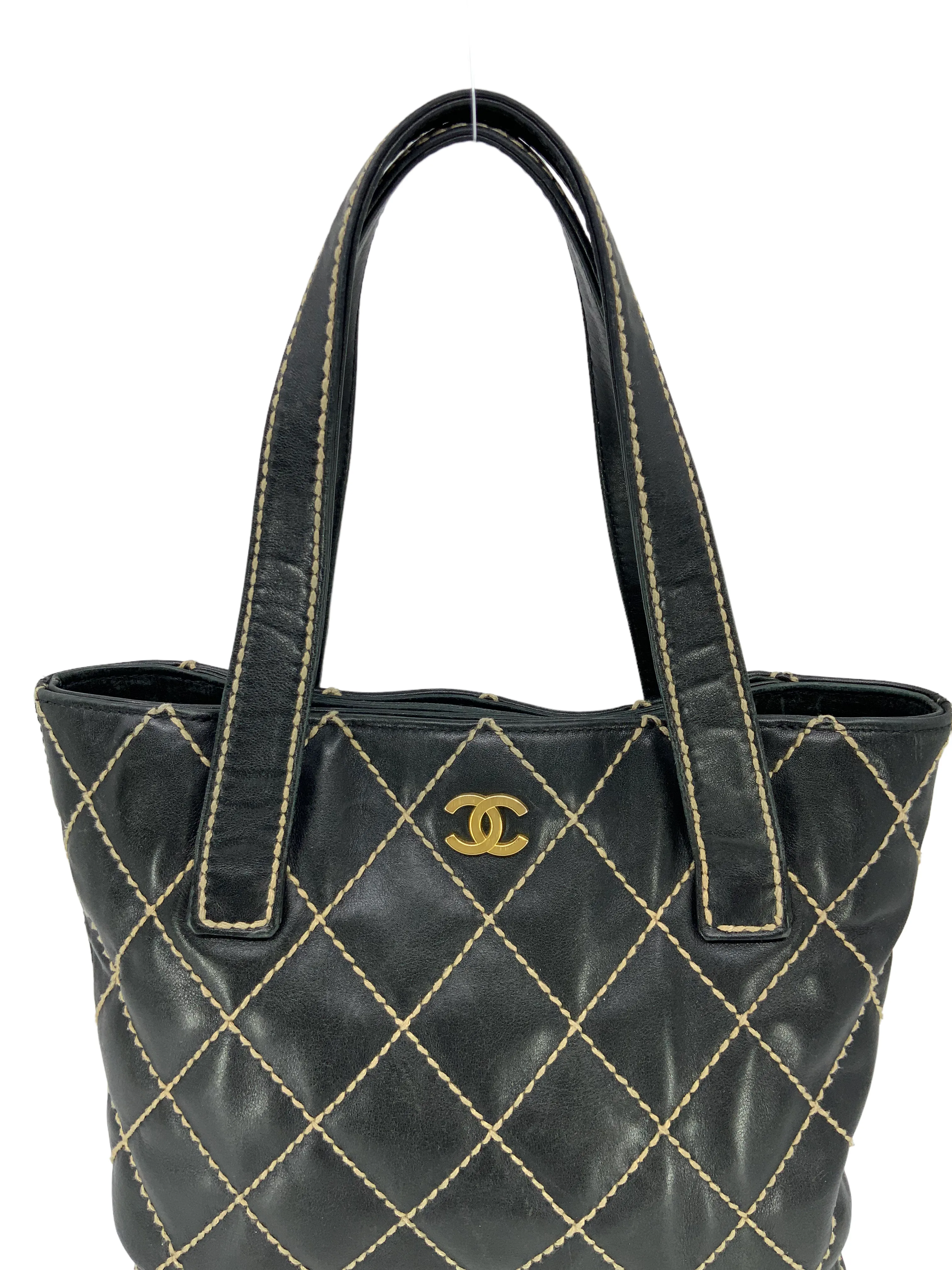 CL Wild Stitch Quilted Leather Small Surpique Tote Bag