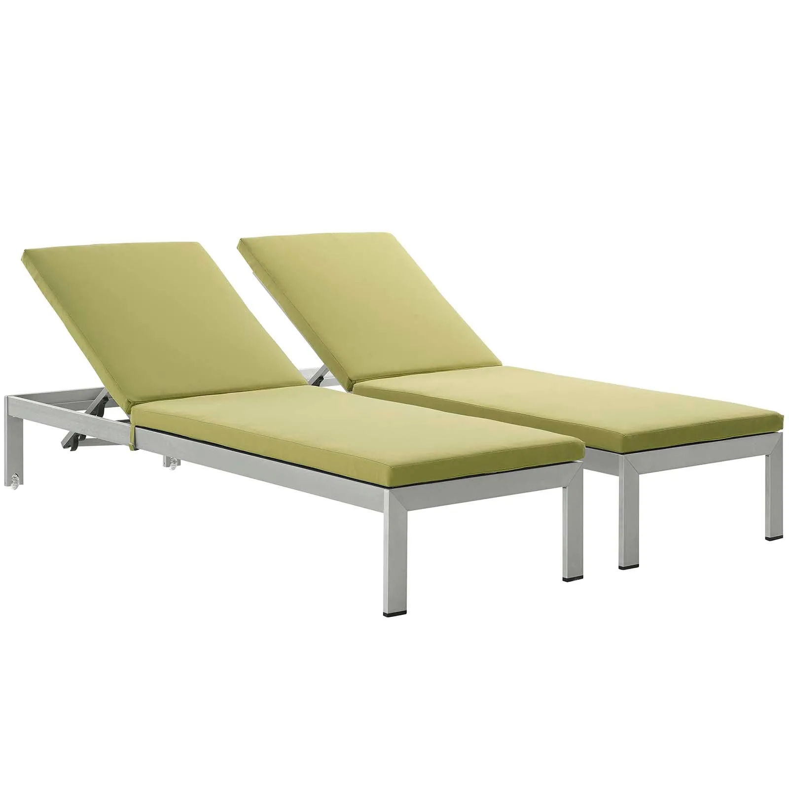 Coast Chaise with Cushions Outdoor Patio Aluminum Set of 2