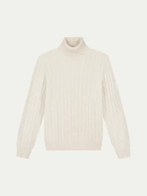 Dolcevita Cable Knit Sweater Ivory