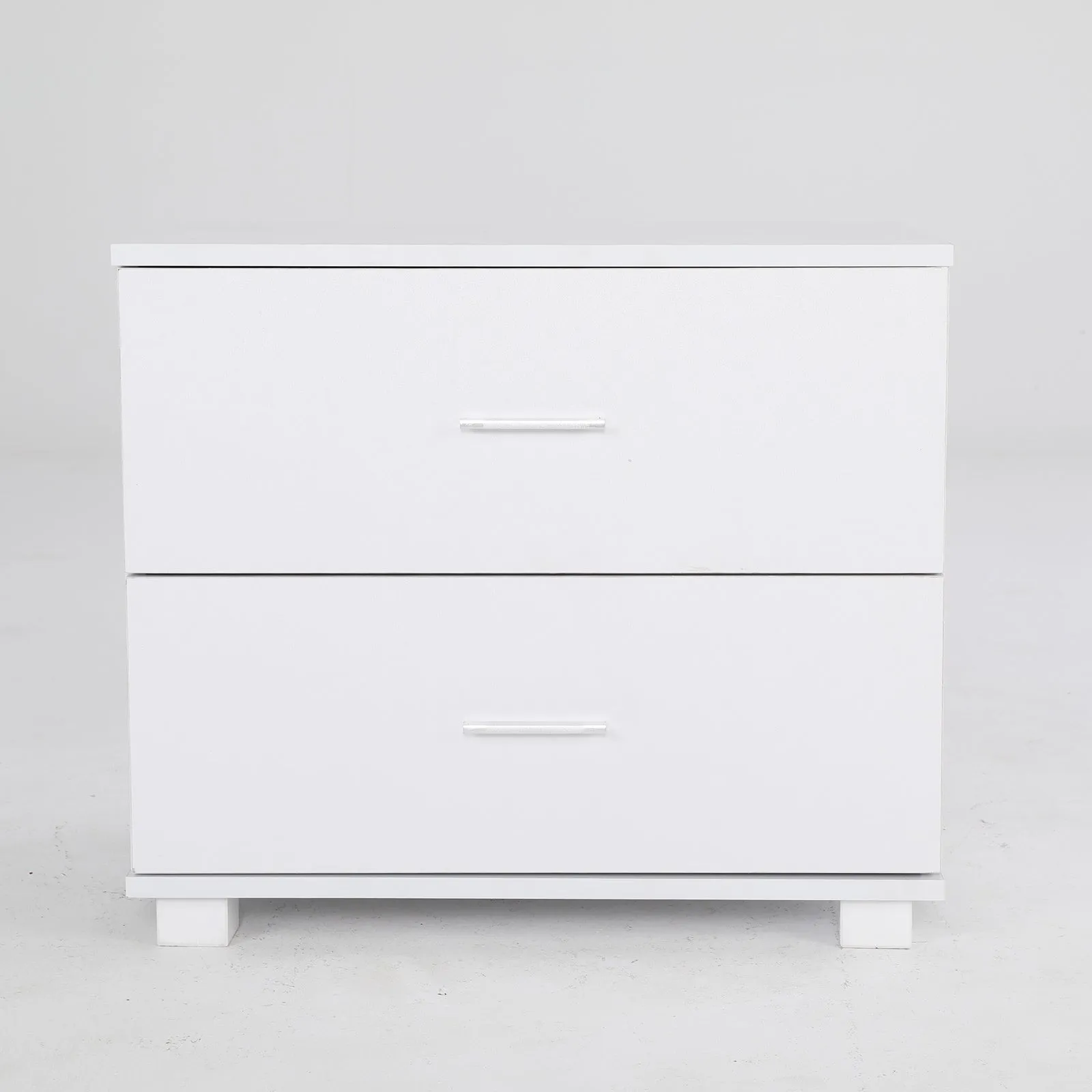 Durable 2-Drawer Bedside Table w/ Melamine Finish - La Bella