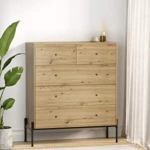 Durable 5-Drawer Chest with Industrial Style - Artiss ARNO