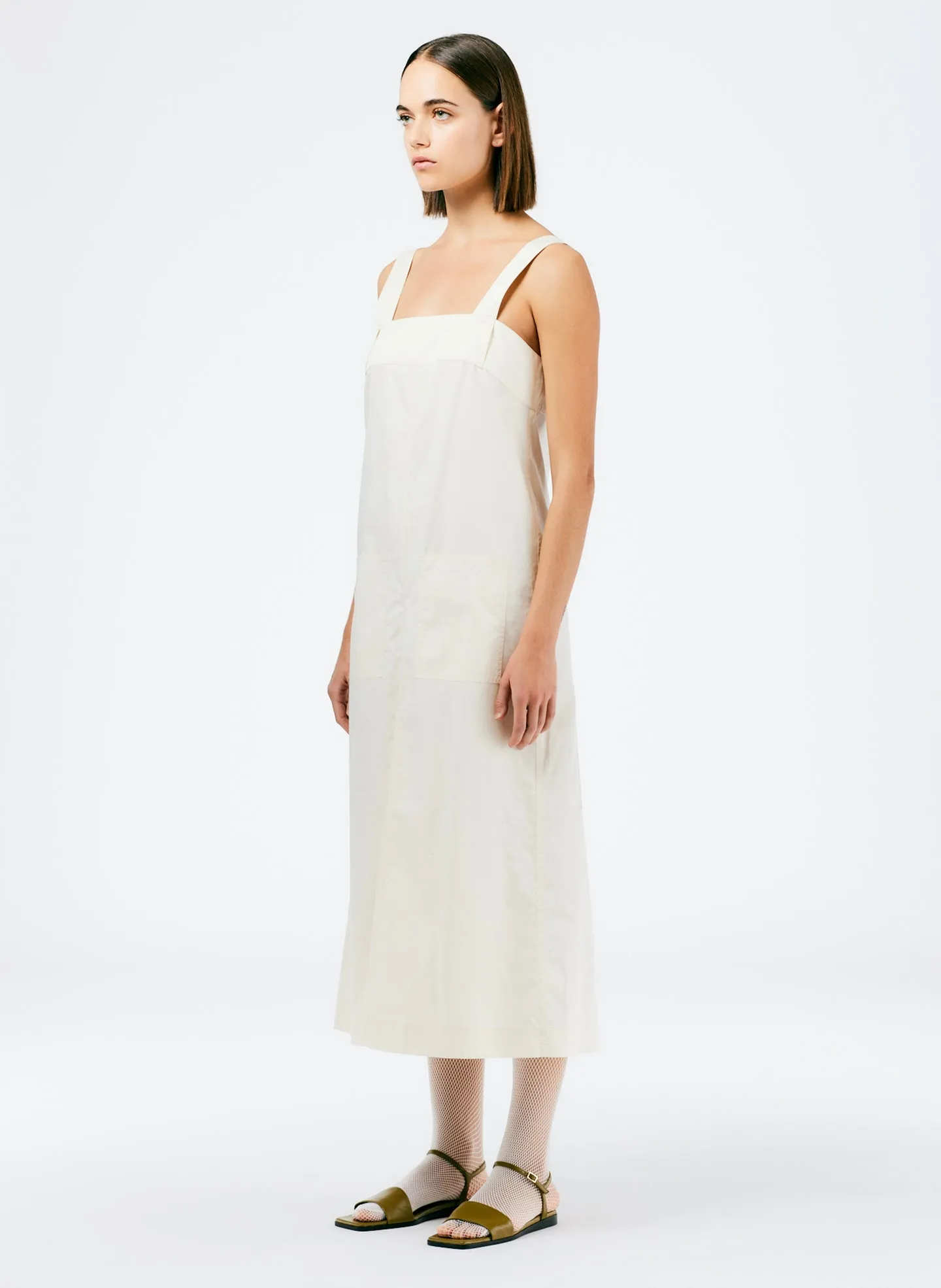 Eco Poplin Overall Midi Dress