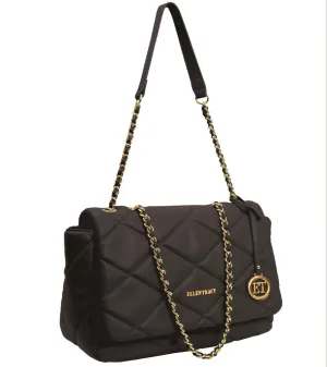 Ellen Tracy Smooth Diamond Quilted Shoulder Bag ETH2181-001-BK