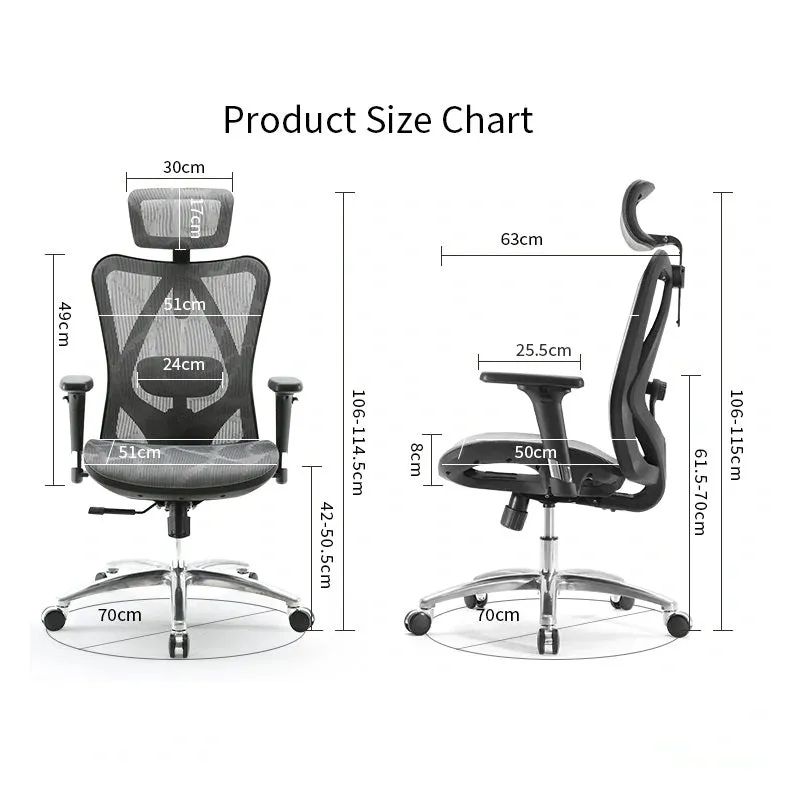 Ergonomic Mesh Office Chair with 3D Armrest & Lumbar Support by Sihoo