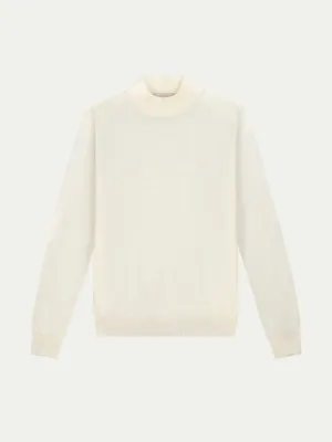 Extrafine Merino Mockneck Ivory