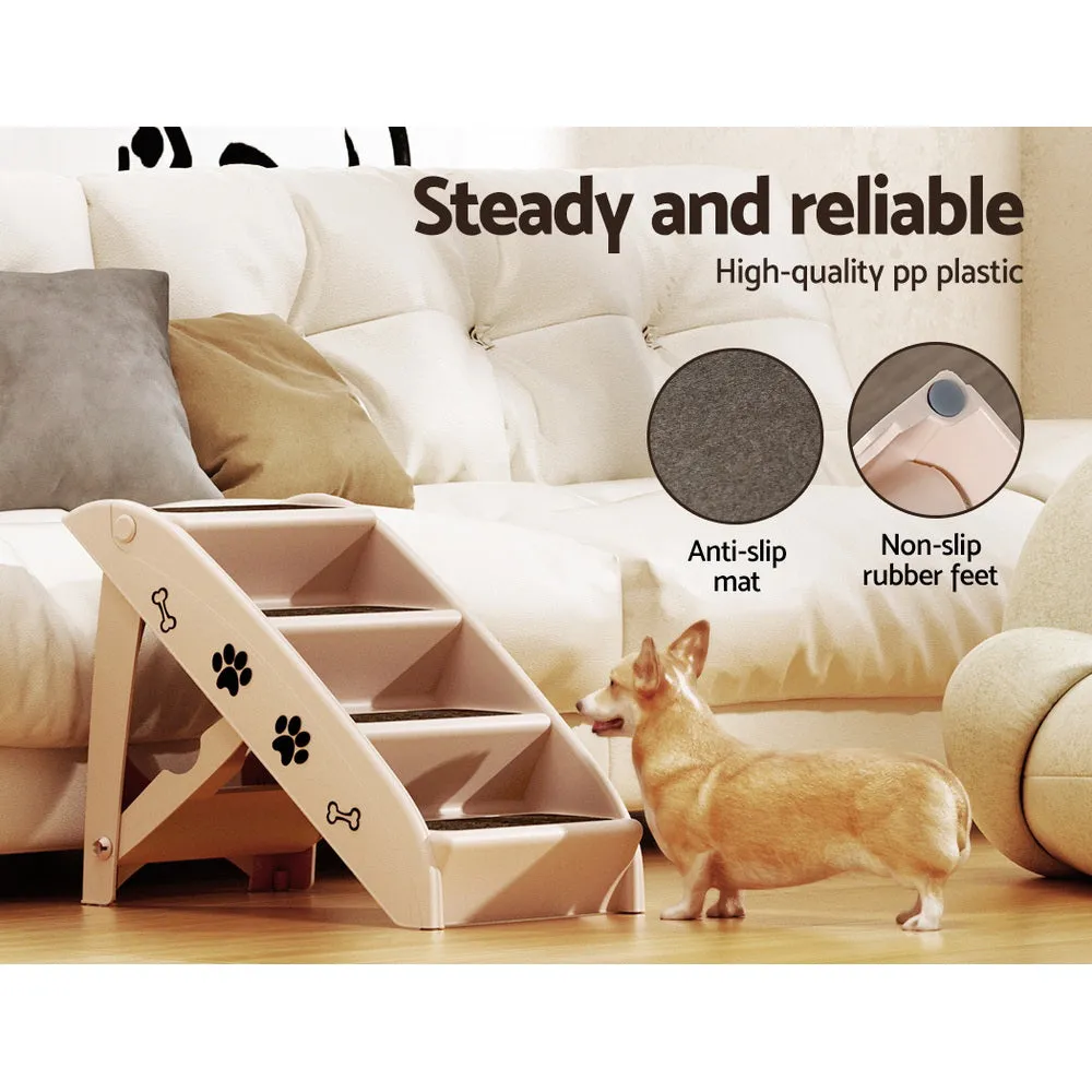 Foldable Dog Ramp Steps for Car Bed Sofa, Durable, Non-Slip, i.Pet