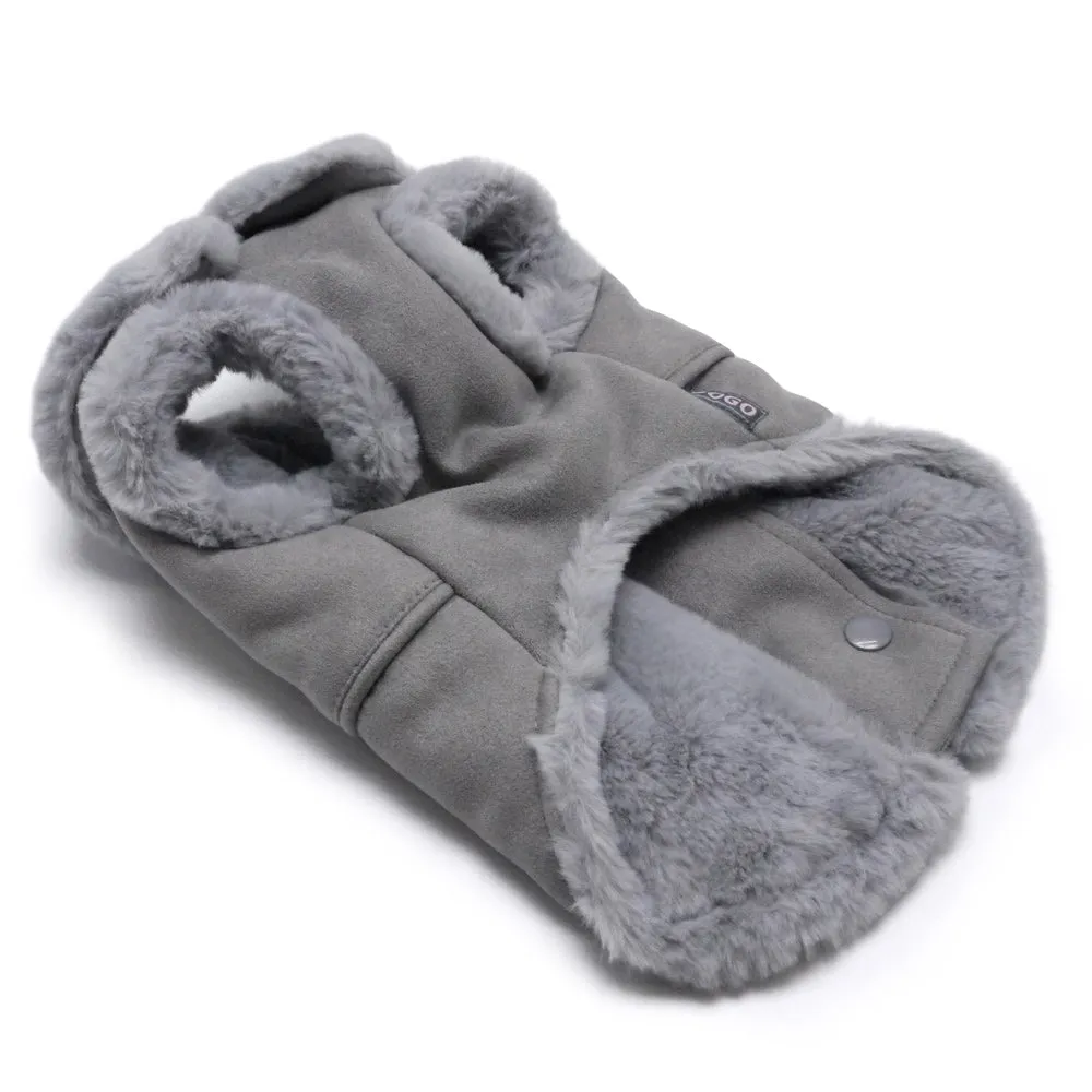 Furry Runner Dog Coat Grey