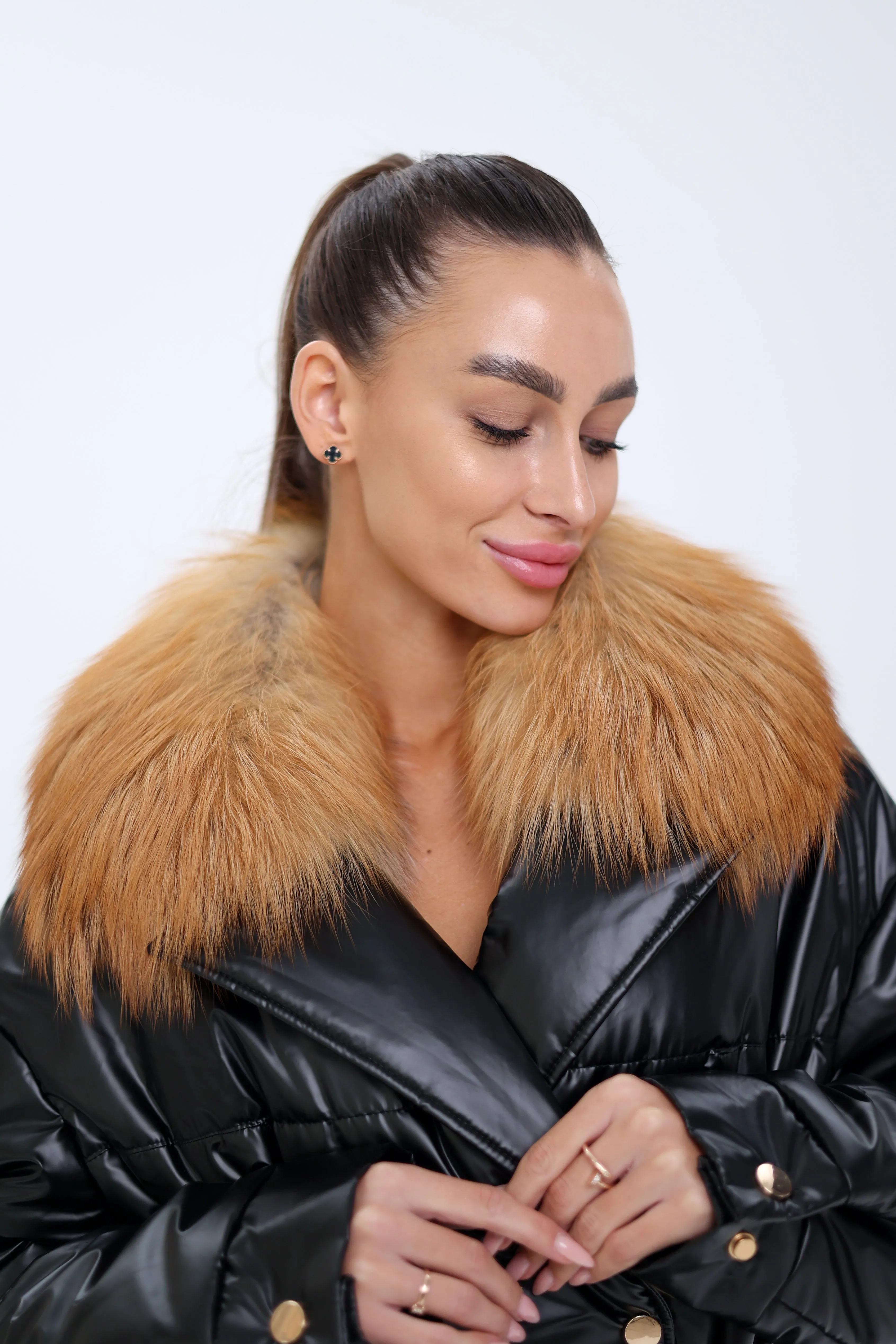 Genuine Gold Fox Fur Freudenberg Comfortemp® Coat