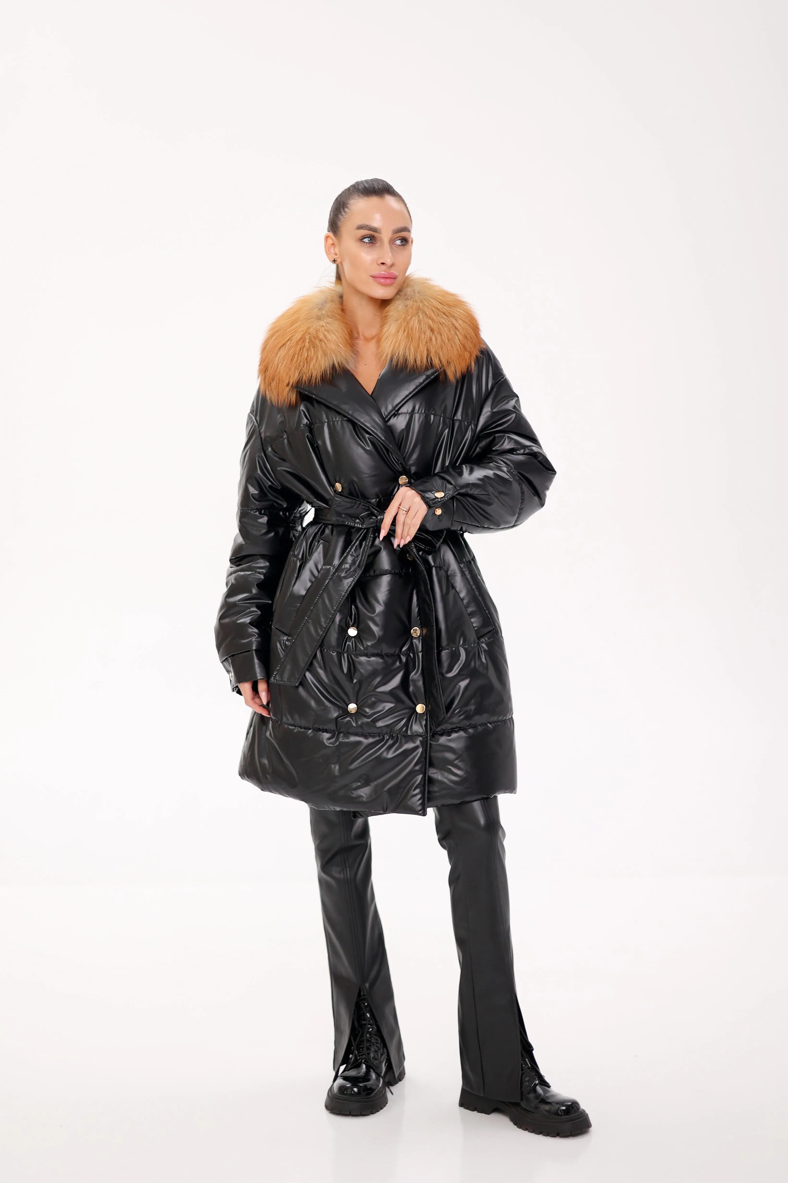 Genuine Gold Fox Fur Freudenberg Comfortemp® Coat