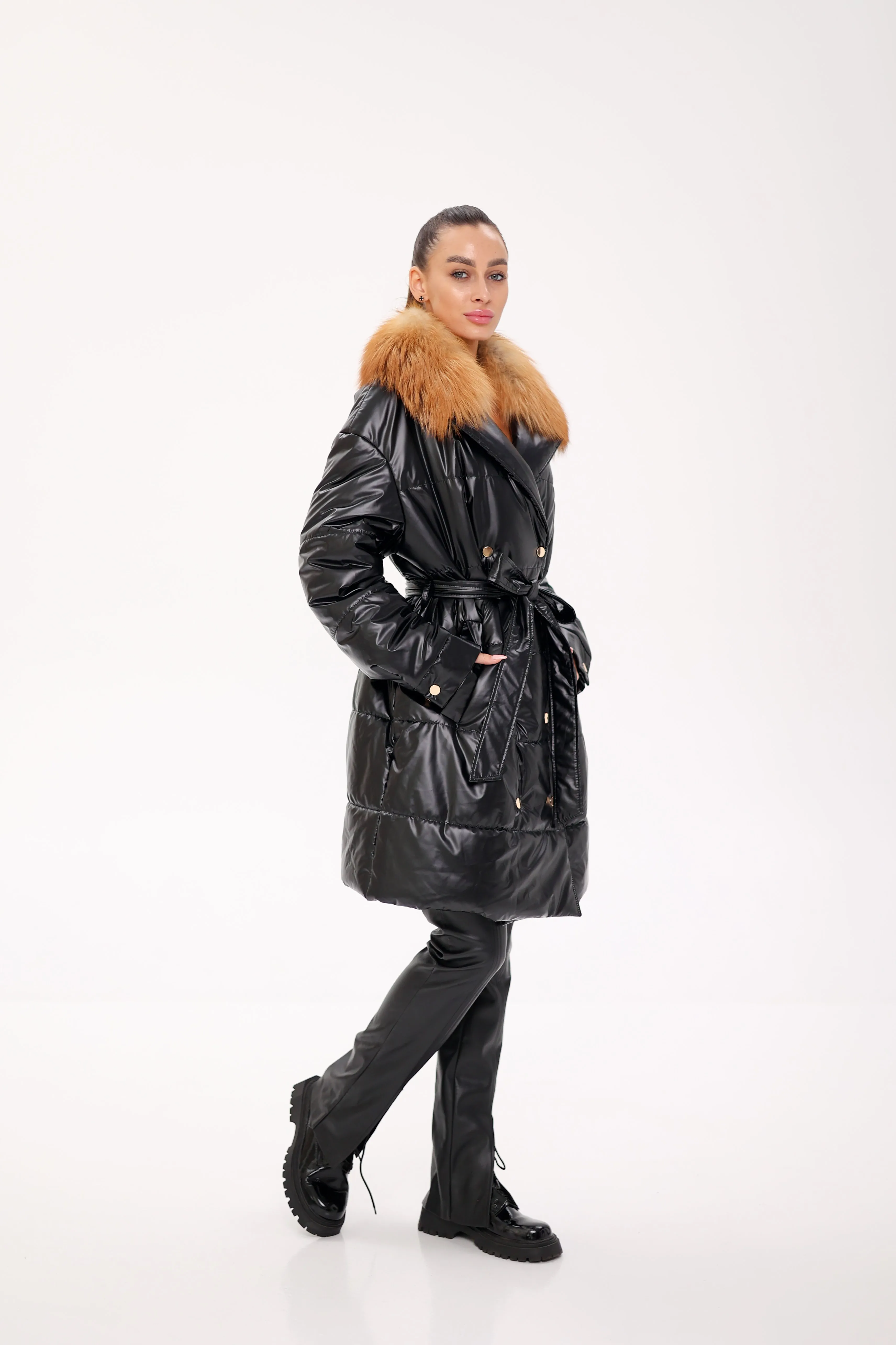 Genuine Gold Fox Fur Freudenberg Comfortemp® Coat