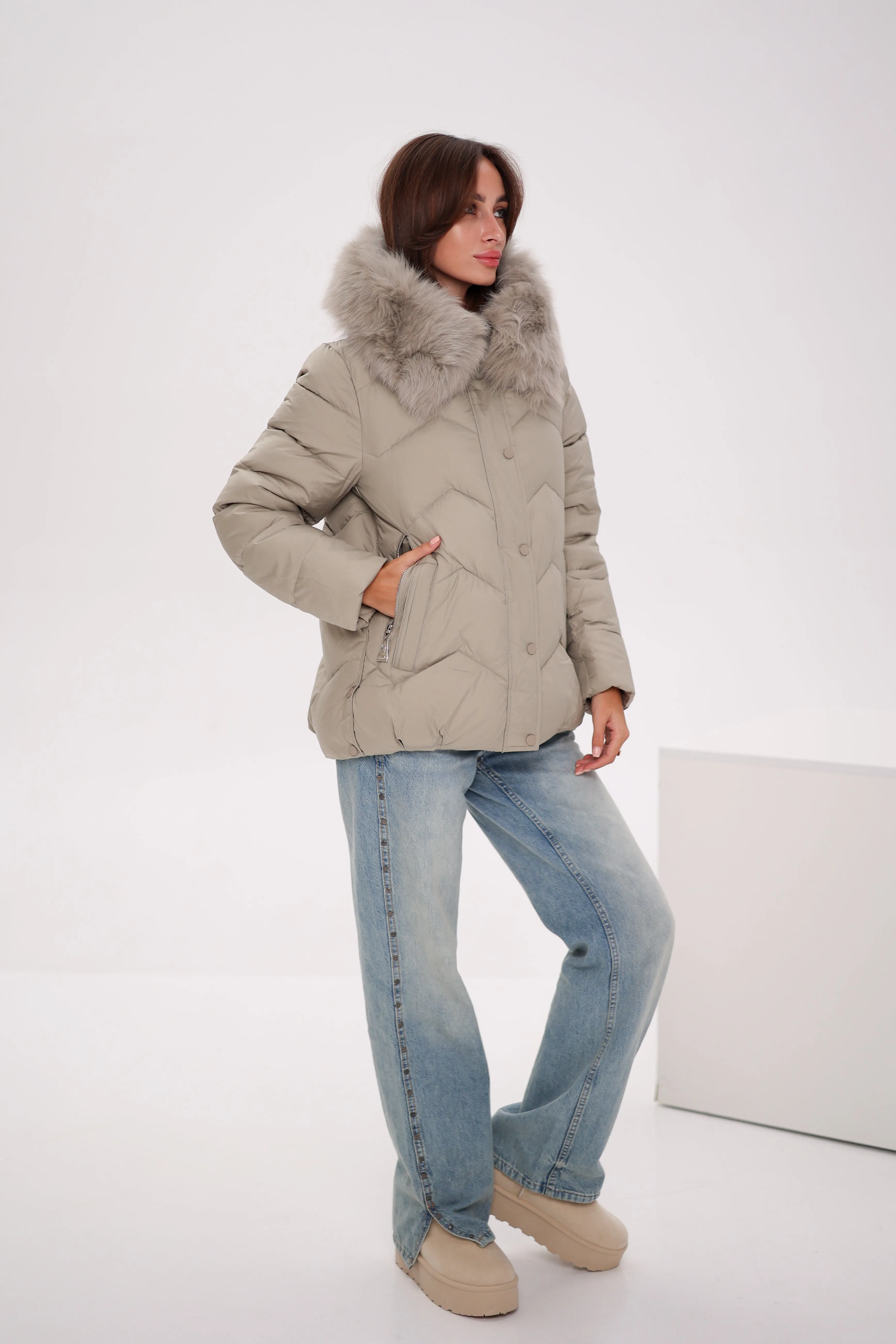 Genuine Polar Fox Thinsulate™ Insulation Coat