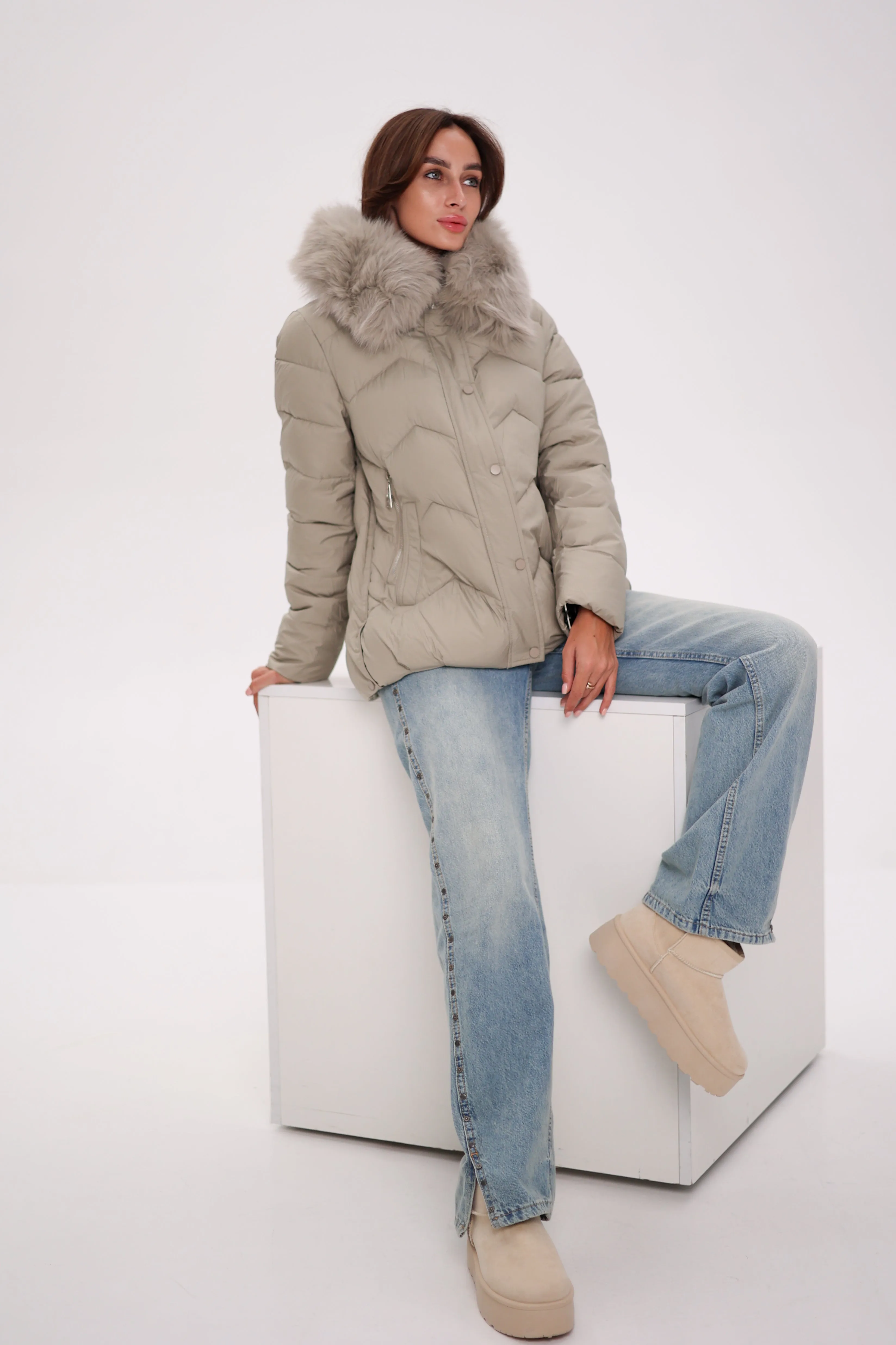 Genuine Polar Fox Thinsulate™ Insulation Coat