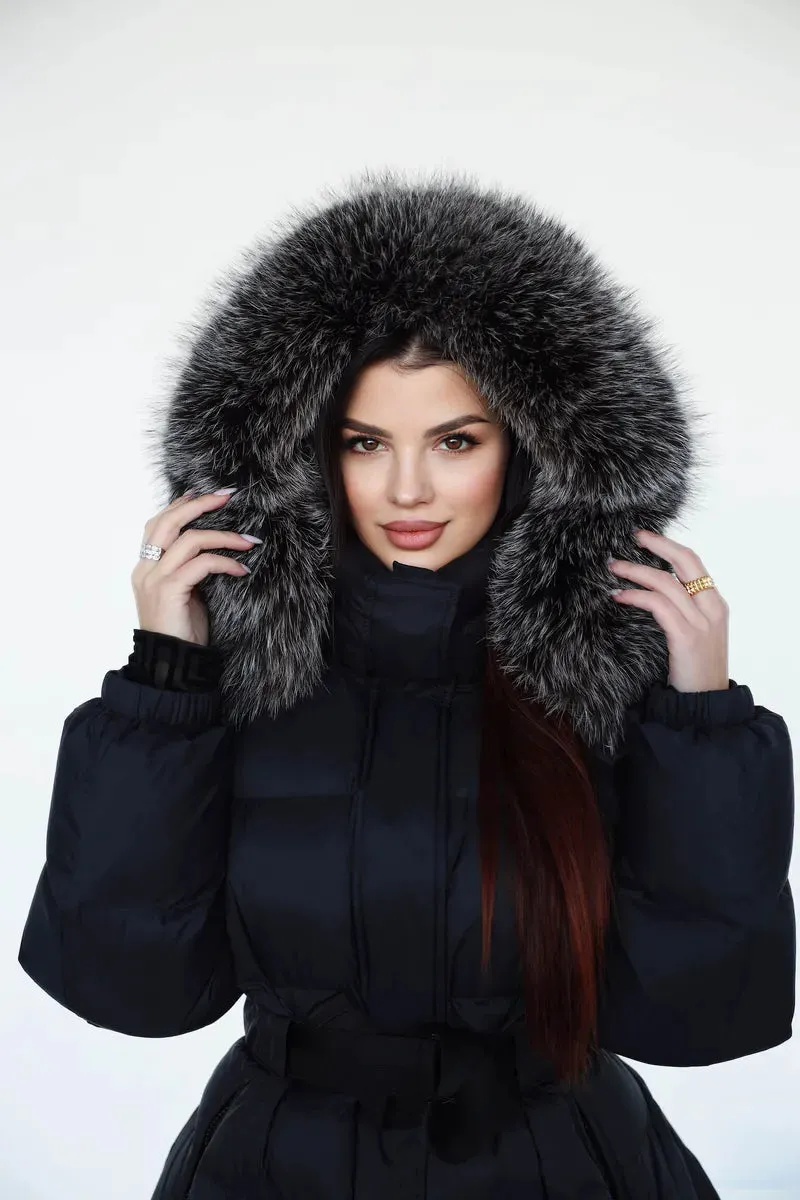 Genuine Silver Fox Down Fill Jacket