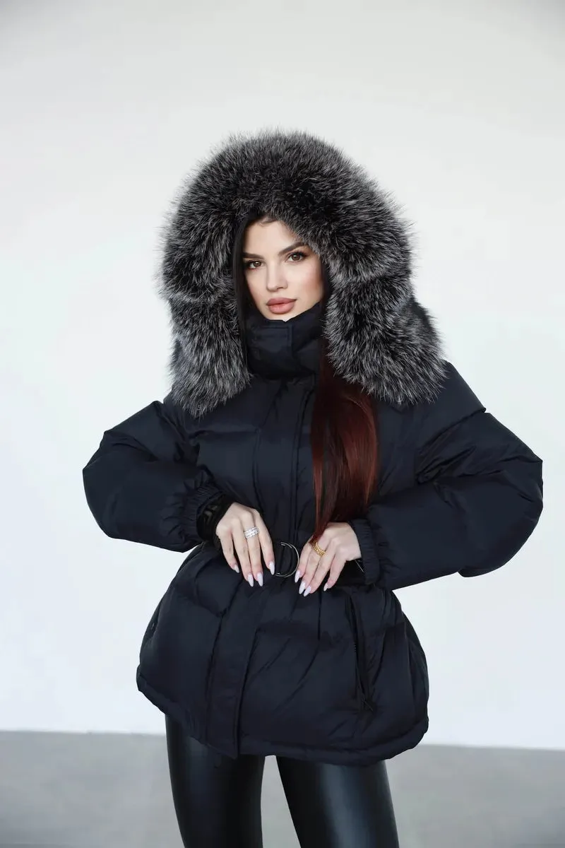 Genuine Silver Fox Down Fill Jacket