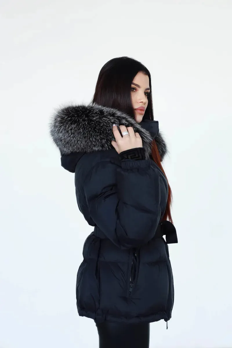 Genuine Silver Fox Down Fill Jacket