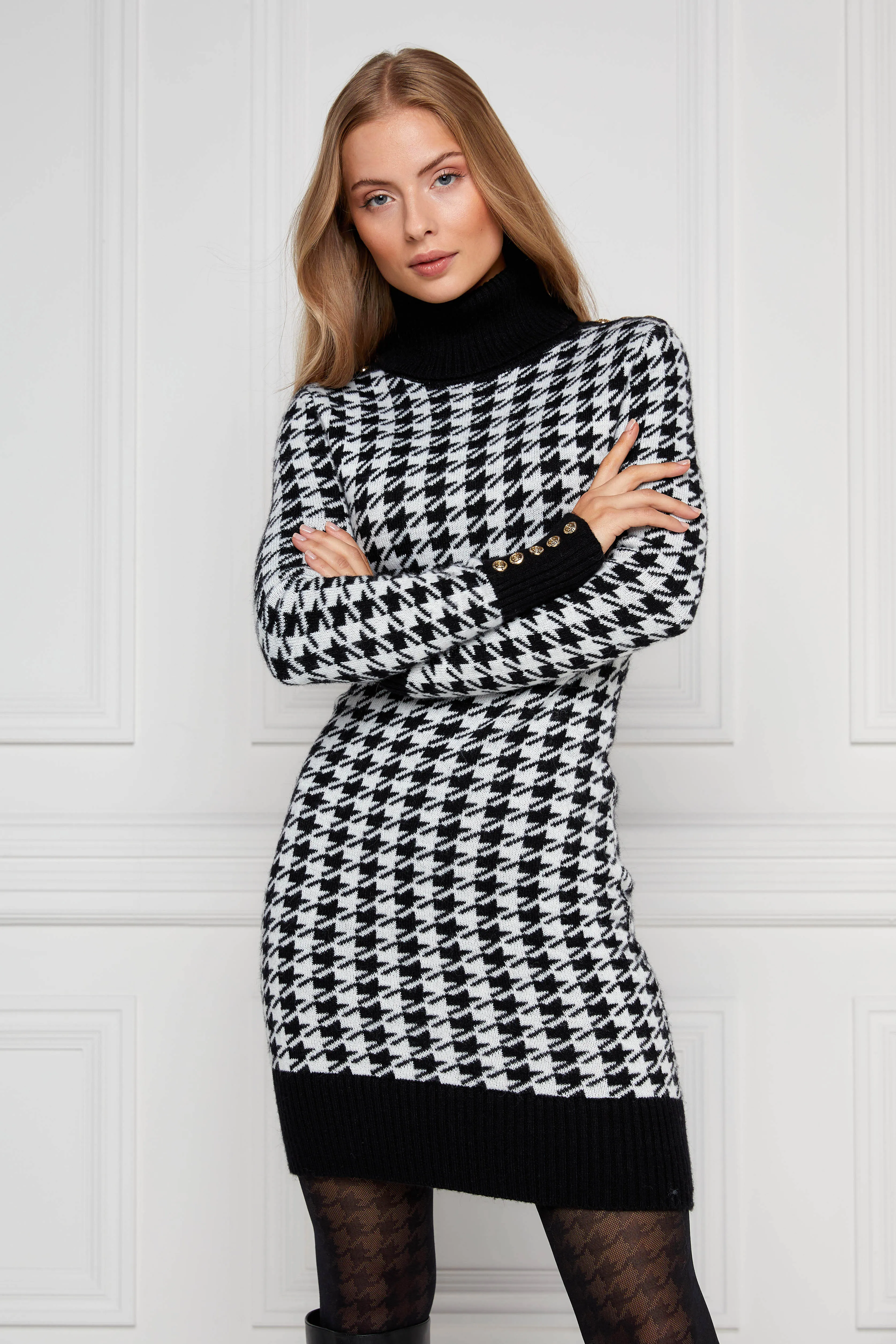 Heritage Jumper Dress (Houndstooth)