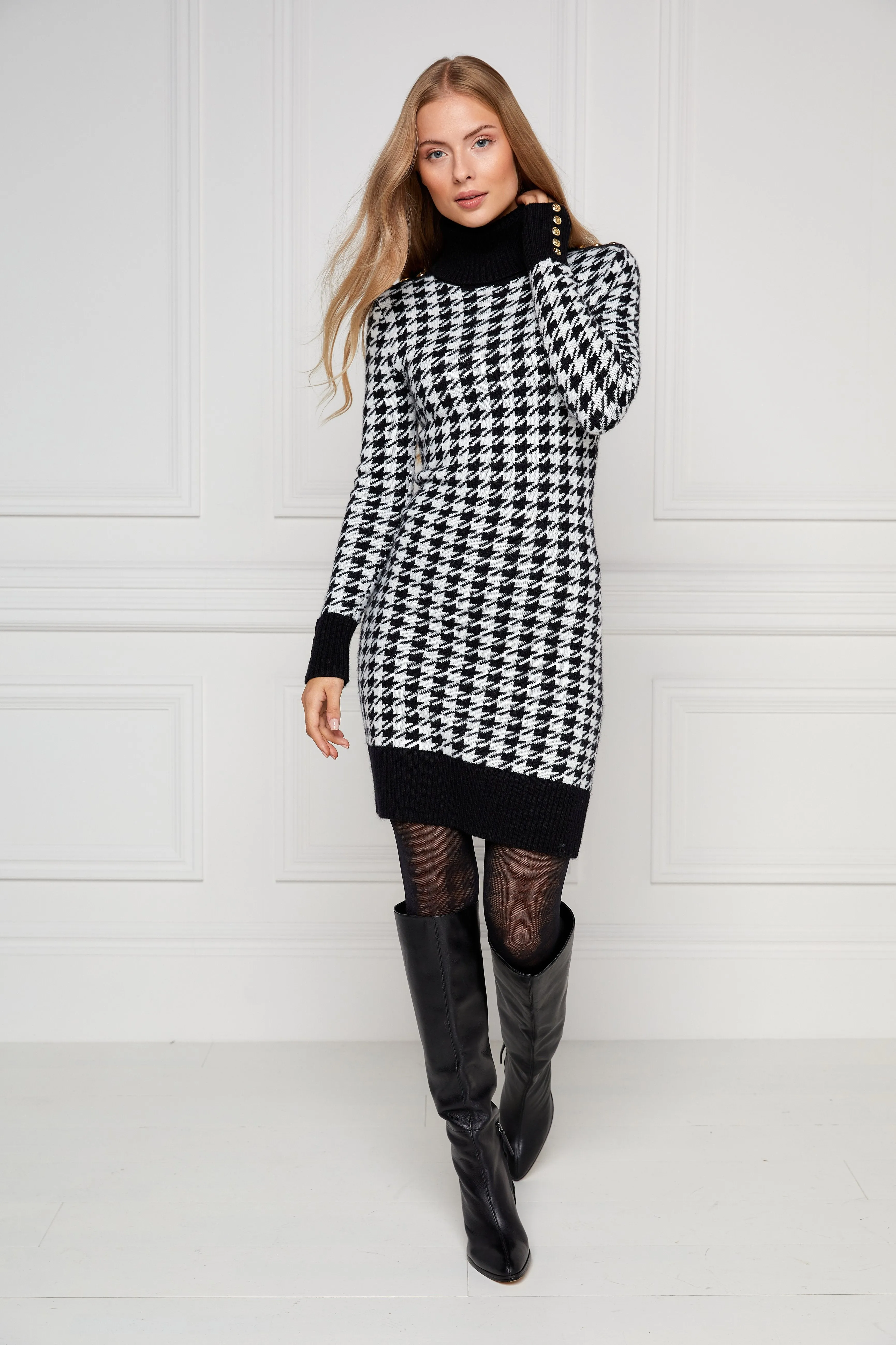 Heritage Jumper Dress (Houndstooth)