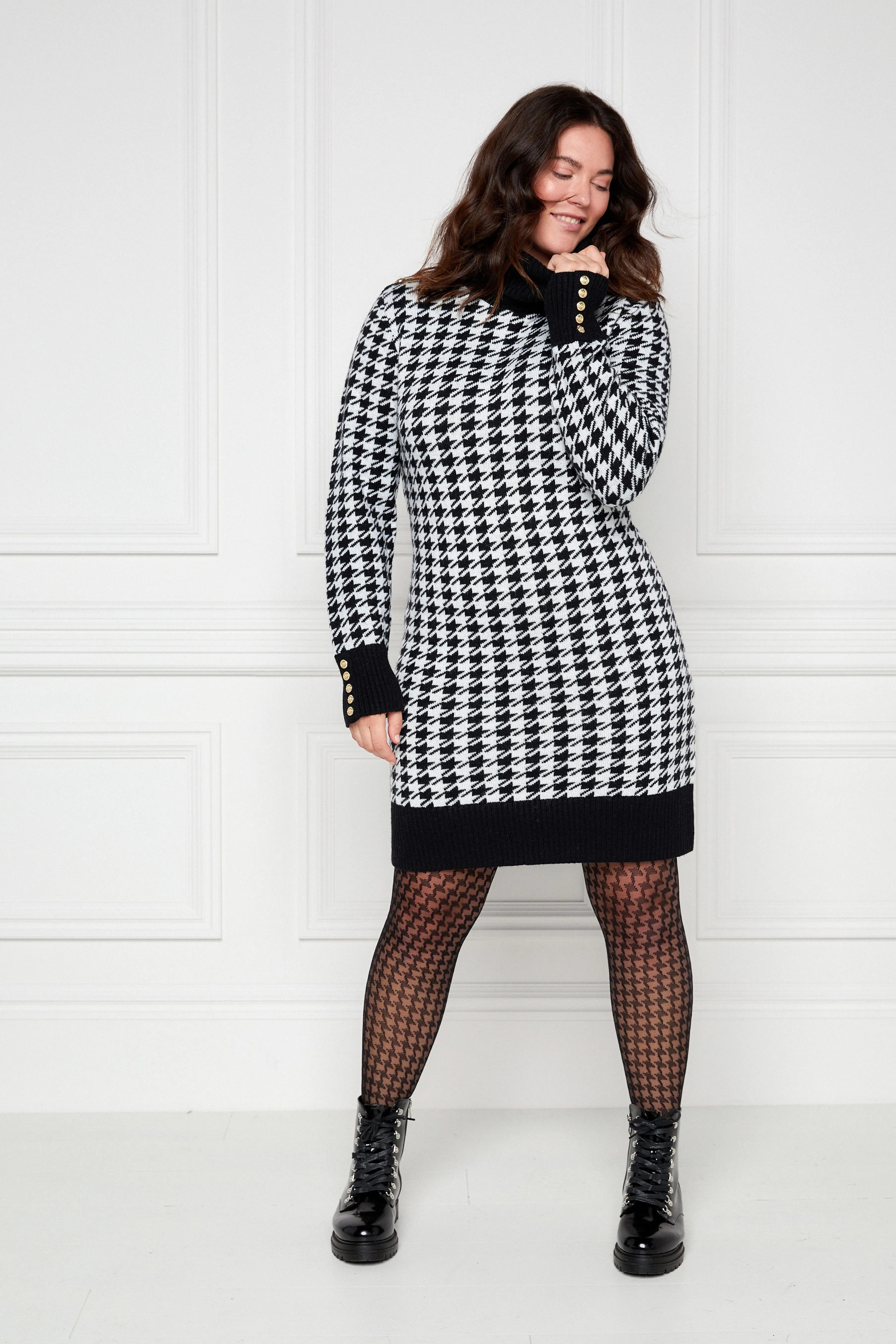 Heritage Jumper Dress (Houndstooth)