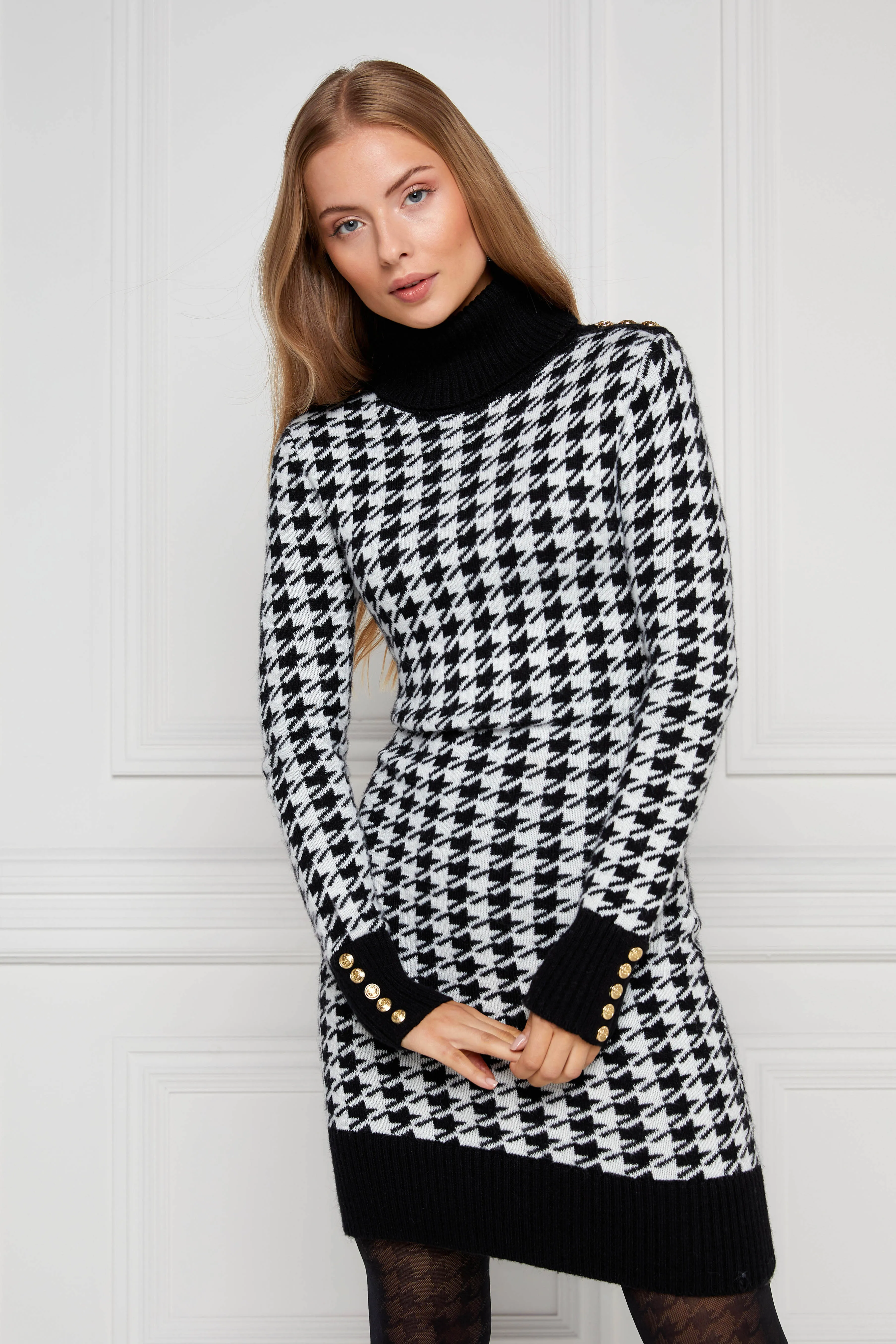 Heritage Jumper Dress (Houndstooth)