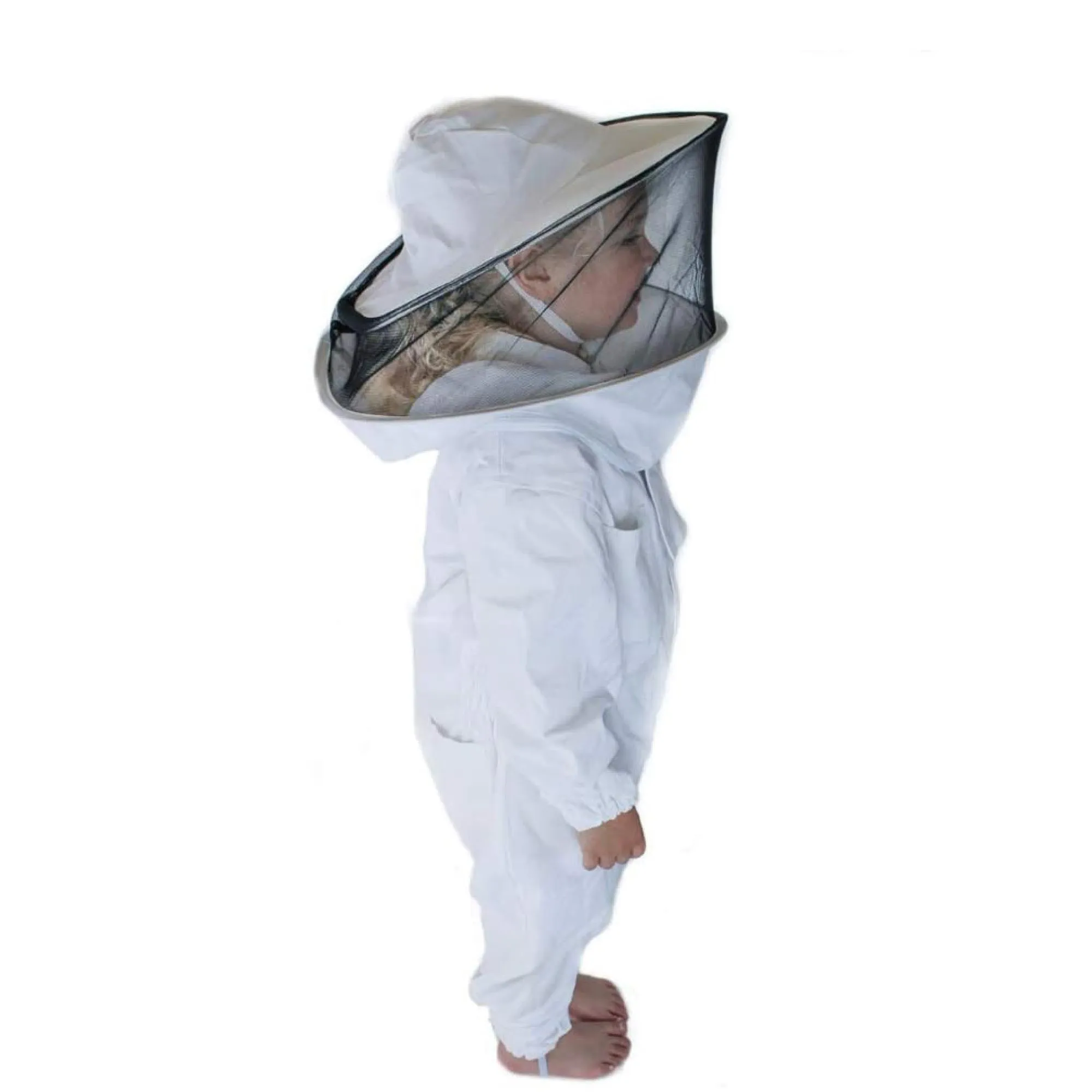 Kids Beekeeping Suit Children's Bee Keeping Outfit Veil Cotton Protective Overall