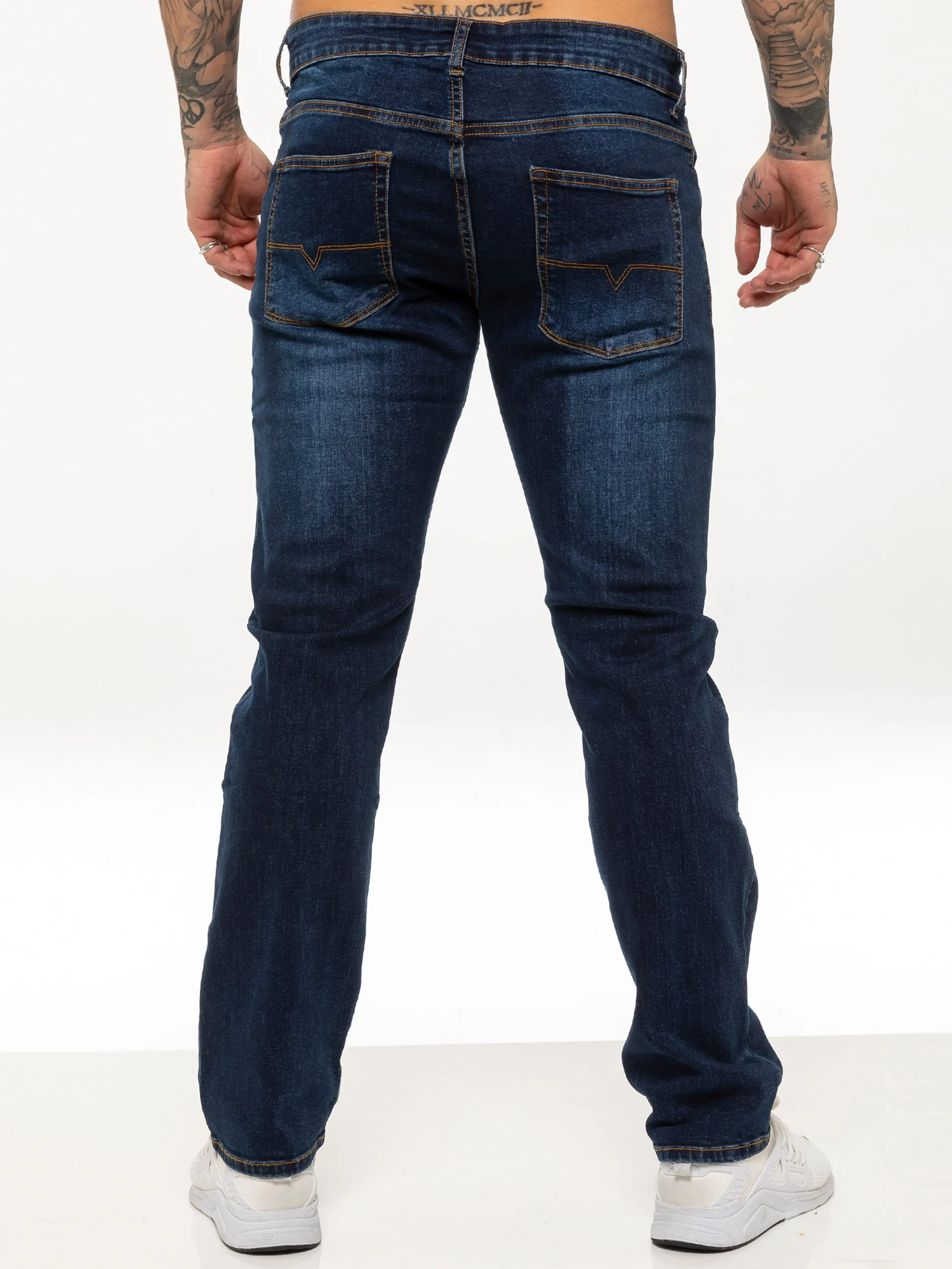 Kruze | Mens Straight Leg Stretch Jeans