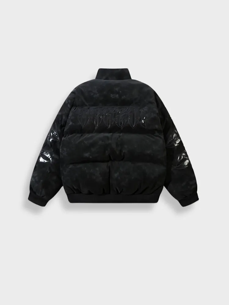 Leather Harajuku Puffer Jacket