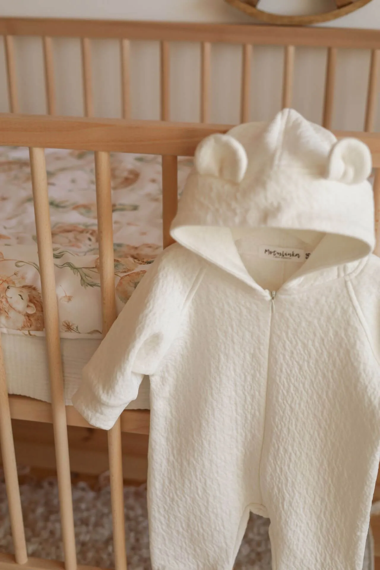 Light Baby Overall Pramsuit - Pearl (newborn -12 months)